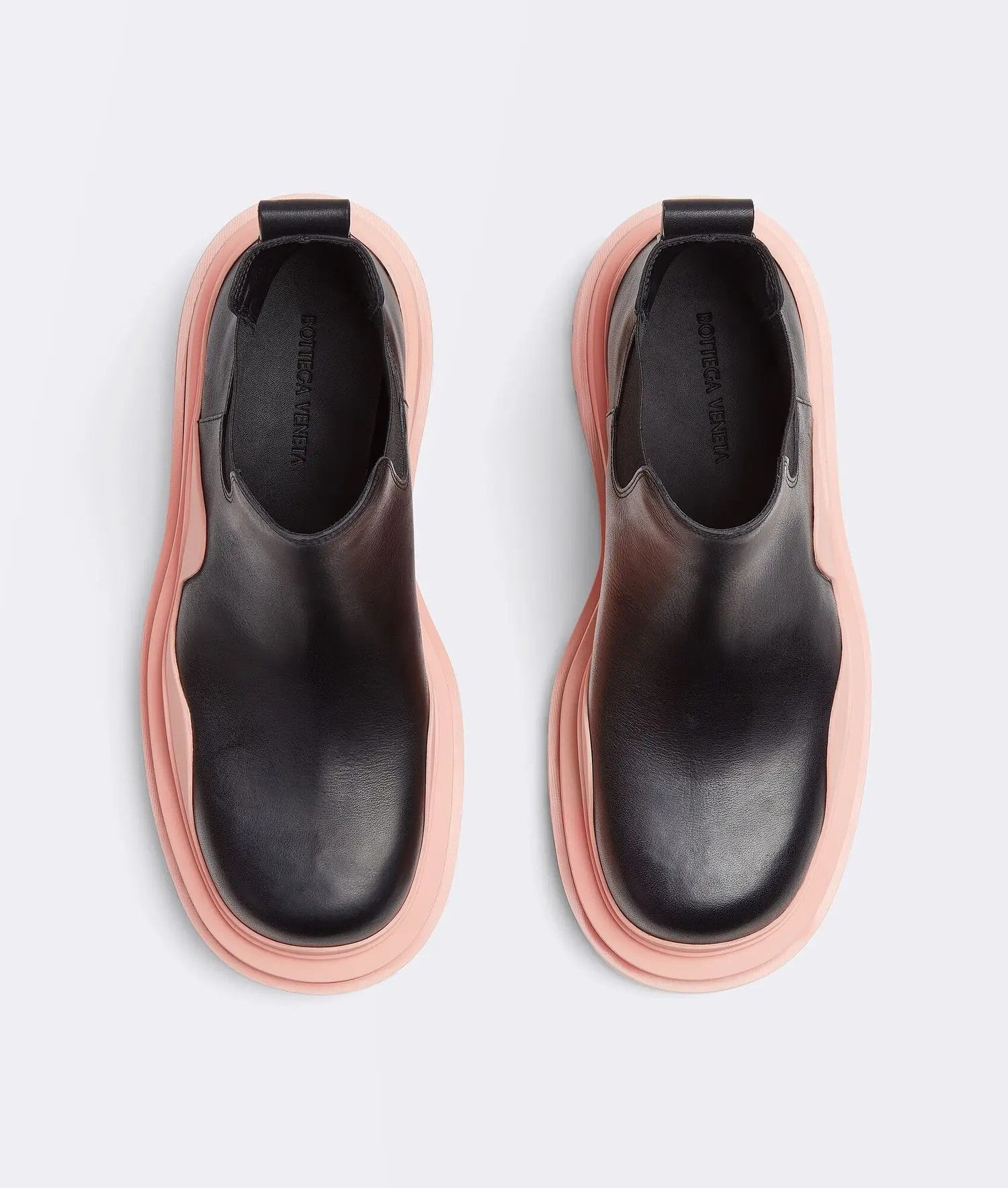 Bottega Veneta o1bcso1str0225 Tire Ankle Chelsea Boots in Black/Peachy Size US 9.5 / IT 39.5 - 4 Thumbnail