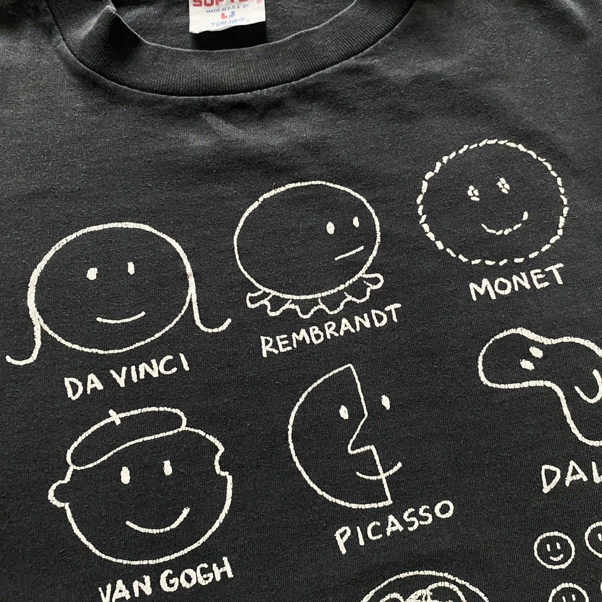 Band Tees 1991 History Of Art Faded Monet Picasso Dali Warhol T-shirt Size US XL / EU 56 / 4 - 3 Thumbnail