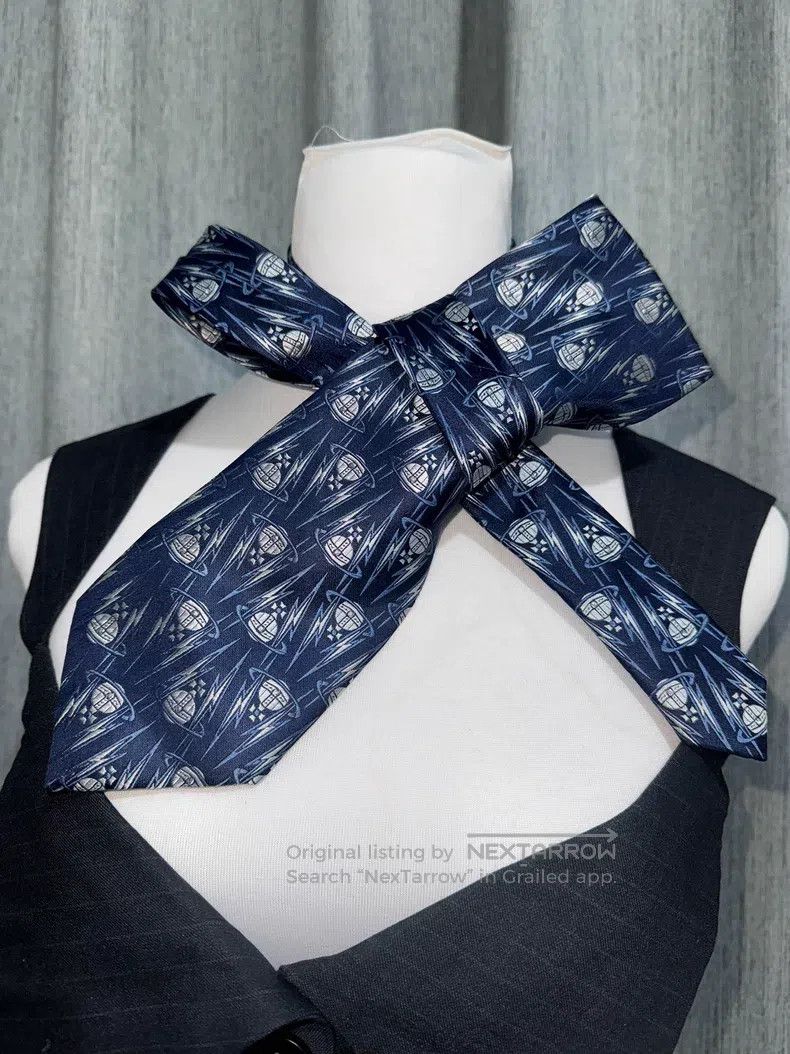 Other Vivienne Westwood Rare Blue Lightning and Saturn Logo Tie Size ONE SIZE - 3 Thumbnail