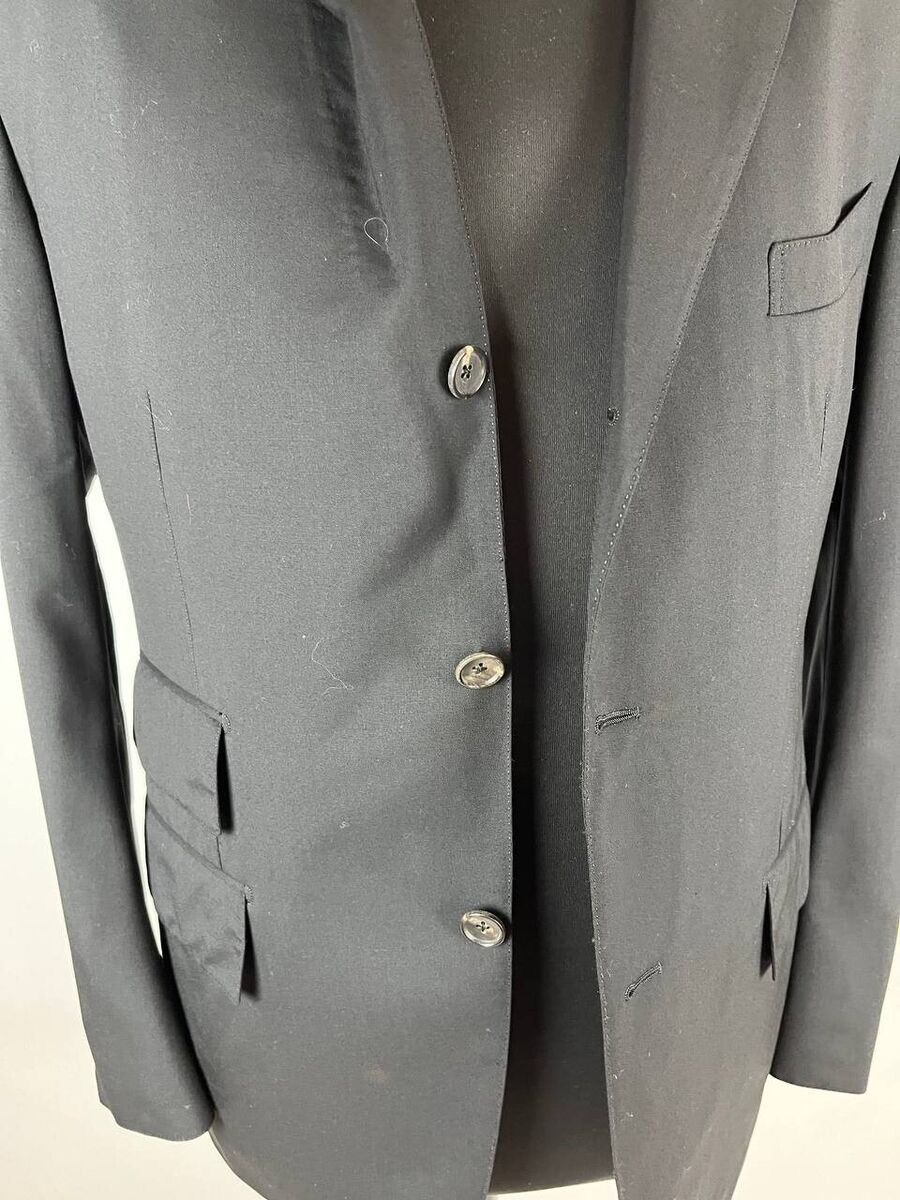 Tom Ford Tom Ford Black Wool Blazer 3 Button Size 52 (0334) Size 52R - 5 Thumbnail