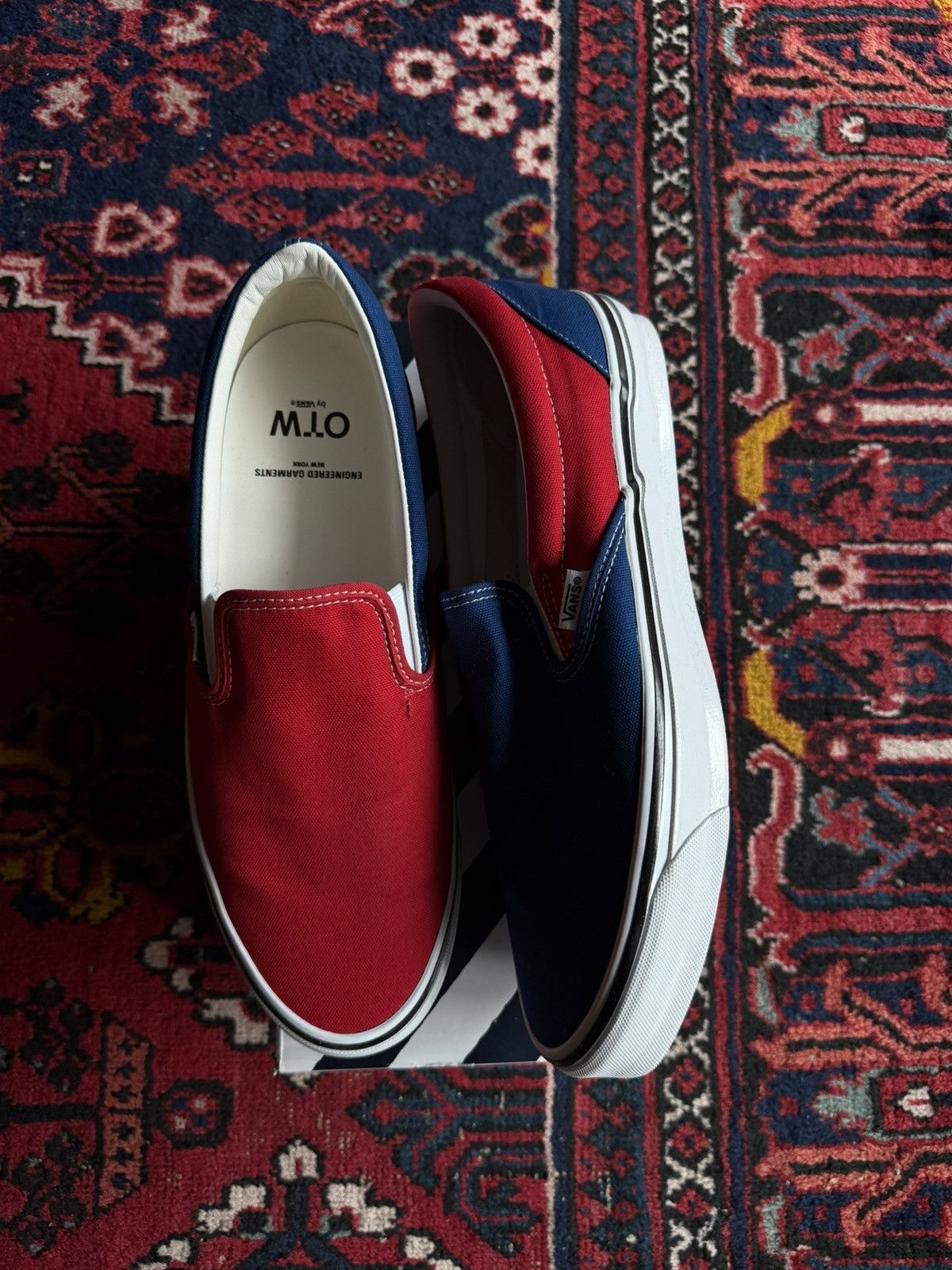 Engineered Garments × Vans OTW Classic Slip-On 98 in Red/Navy Size US 12 / EU 45 - 2 Thumbnail
