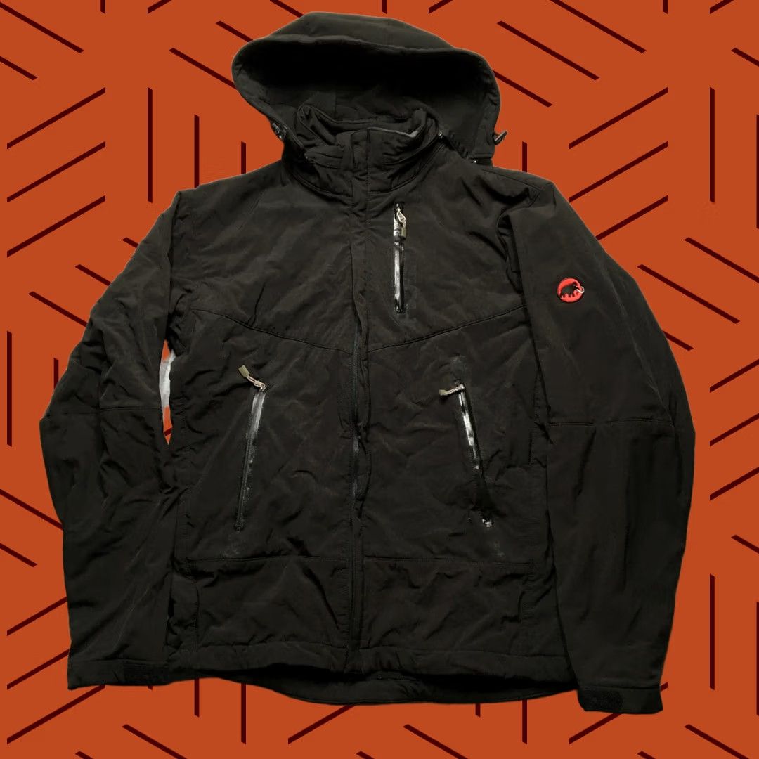 Mammut Mammut Ski Jacket Mens XL Black Hooded Softshell Lined Insulated Winter Coat Size US XL / EU 56 / 4 - 1 Thumbnail