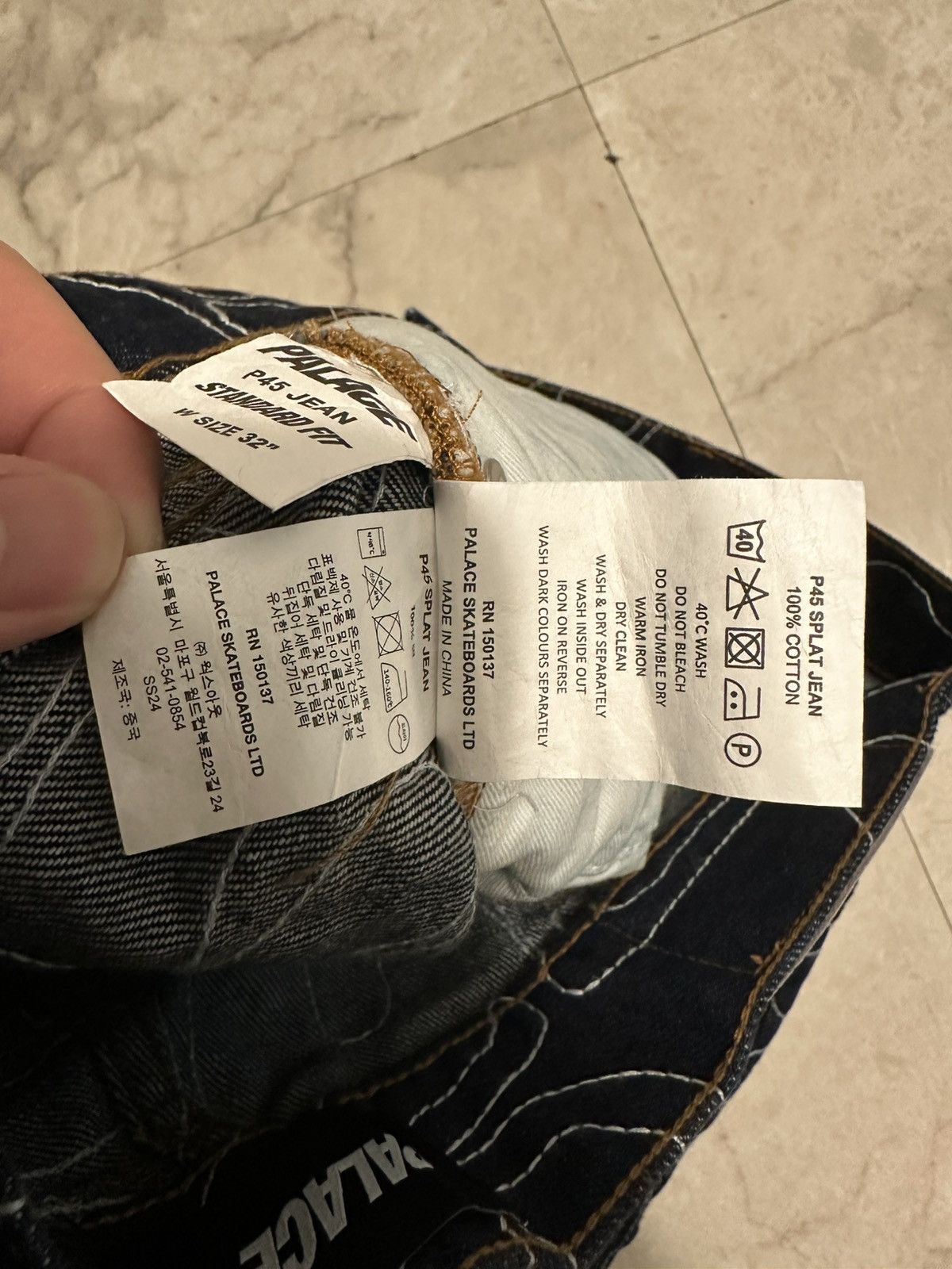 Palace PALACE P45 SPLAT DENIM JEANS SIZE 32 Size US 32 / EU 48 - 9 Thumbnail