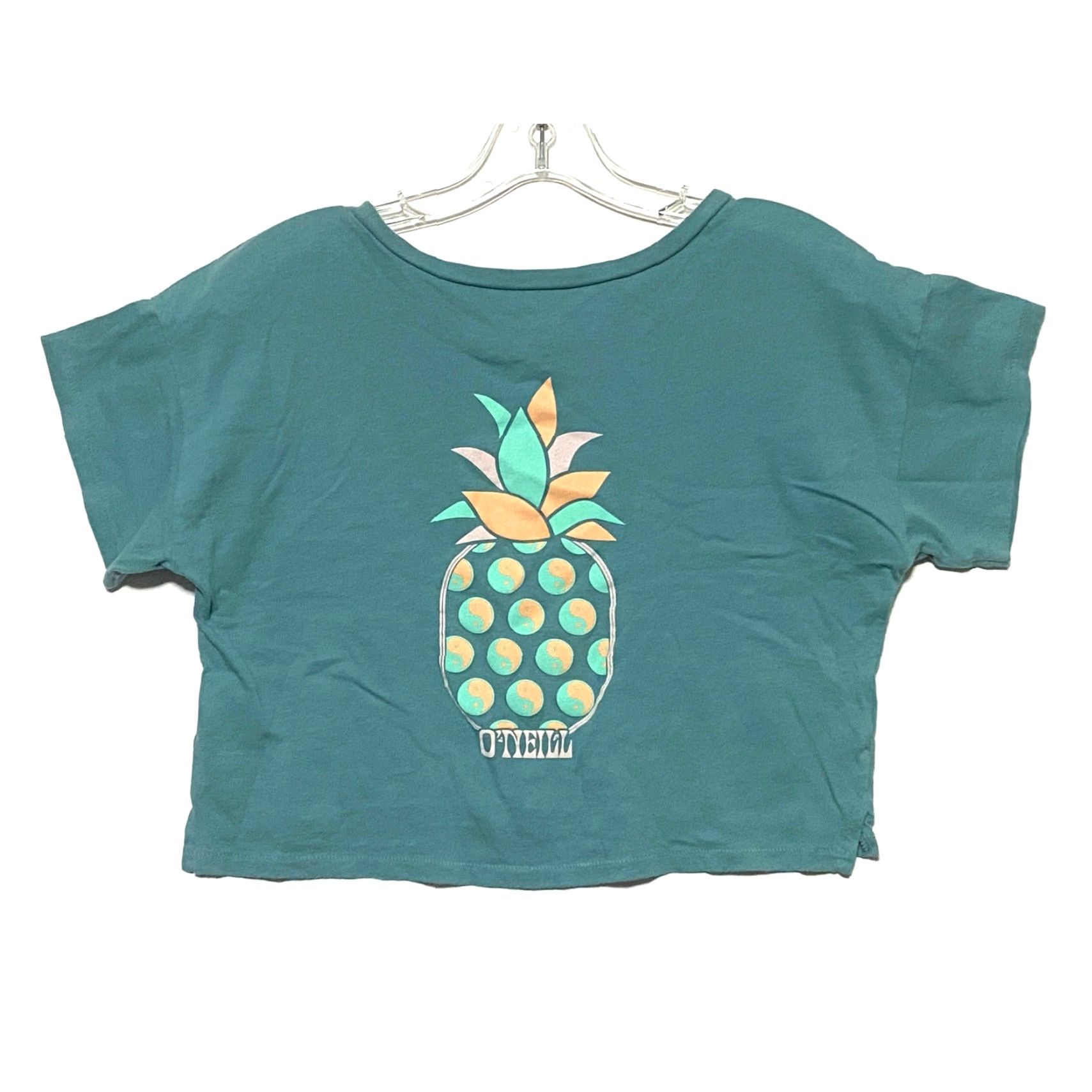 O'Neill ONeill Pineapple Boxy Cropped T Shirt Juniors L Ying Tang Indie Vacation Beachy Shirt Women's L Green Size L / US 10 / IT 46 - 2 Thumbnail
