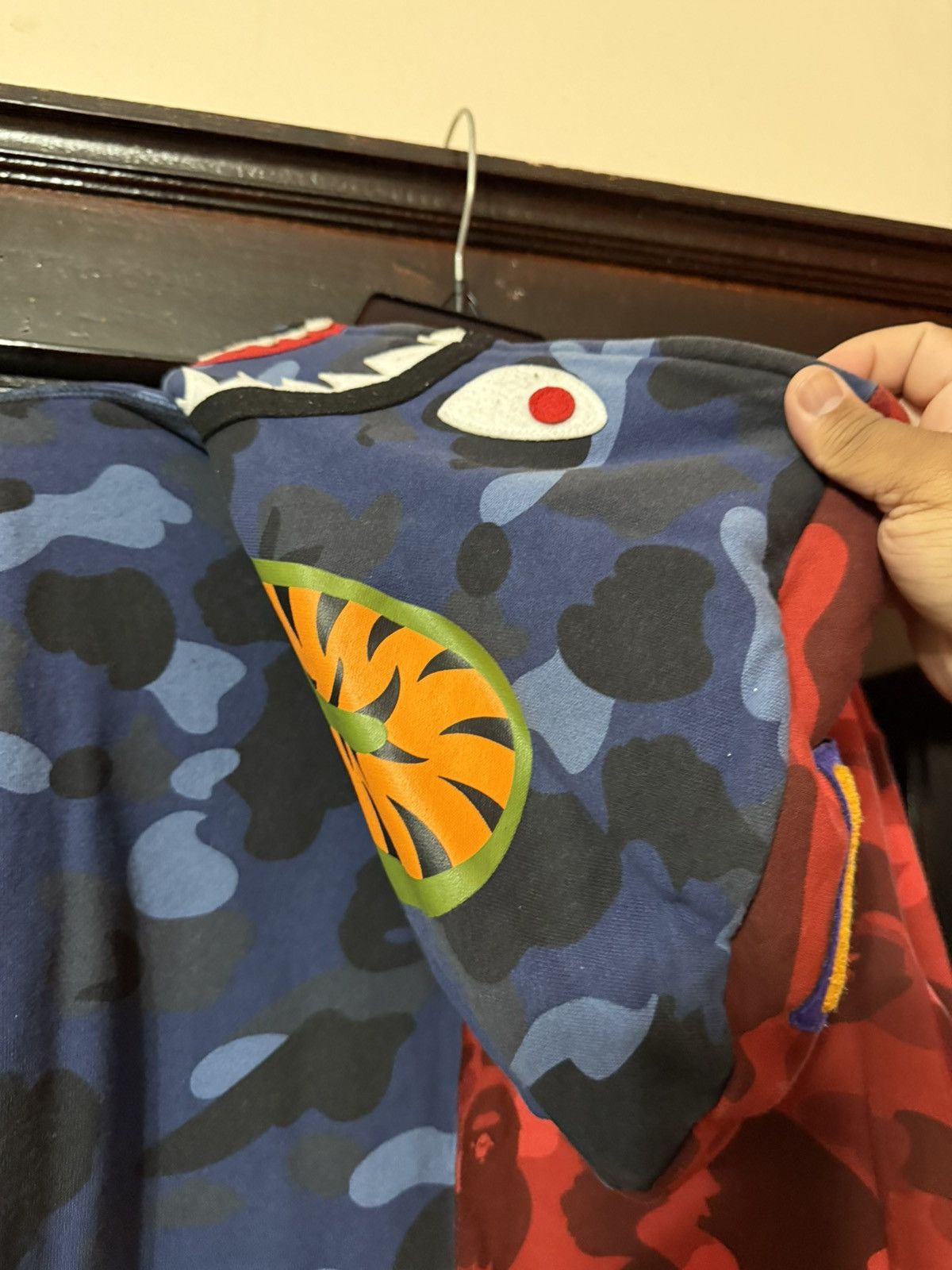 Bape Bape Red Camo Blue Camo Zip Up Size Large Size US L / EU 52-54 / 3 - 7 Thumbnail