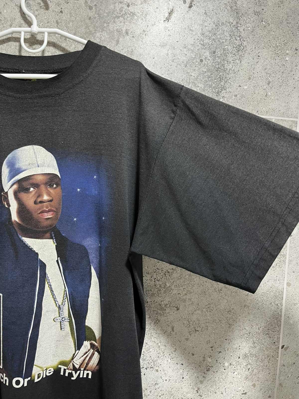 50 Cent × Rap Tees × Vintage Two&two 50 cent Get Rich Or Die Tryn Black Size L Size US L / EU 52-54 / 3 - 3 Thumbnail
