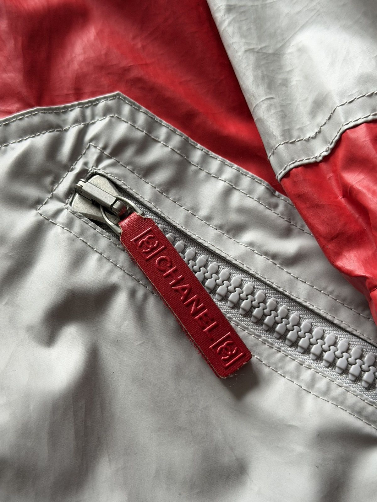 Chanel Chanel Vintage 2005 Red Gray Sport CC Logo Bomber Size US M / EU 48-50 / 2 - 4 Thumbnail