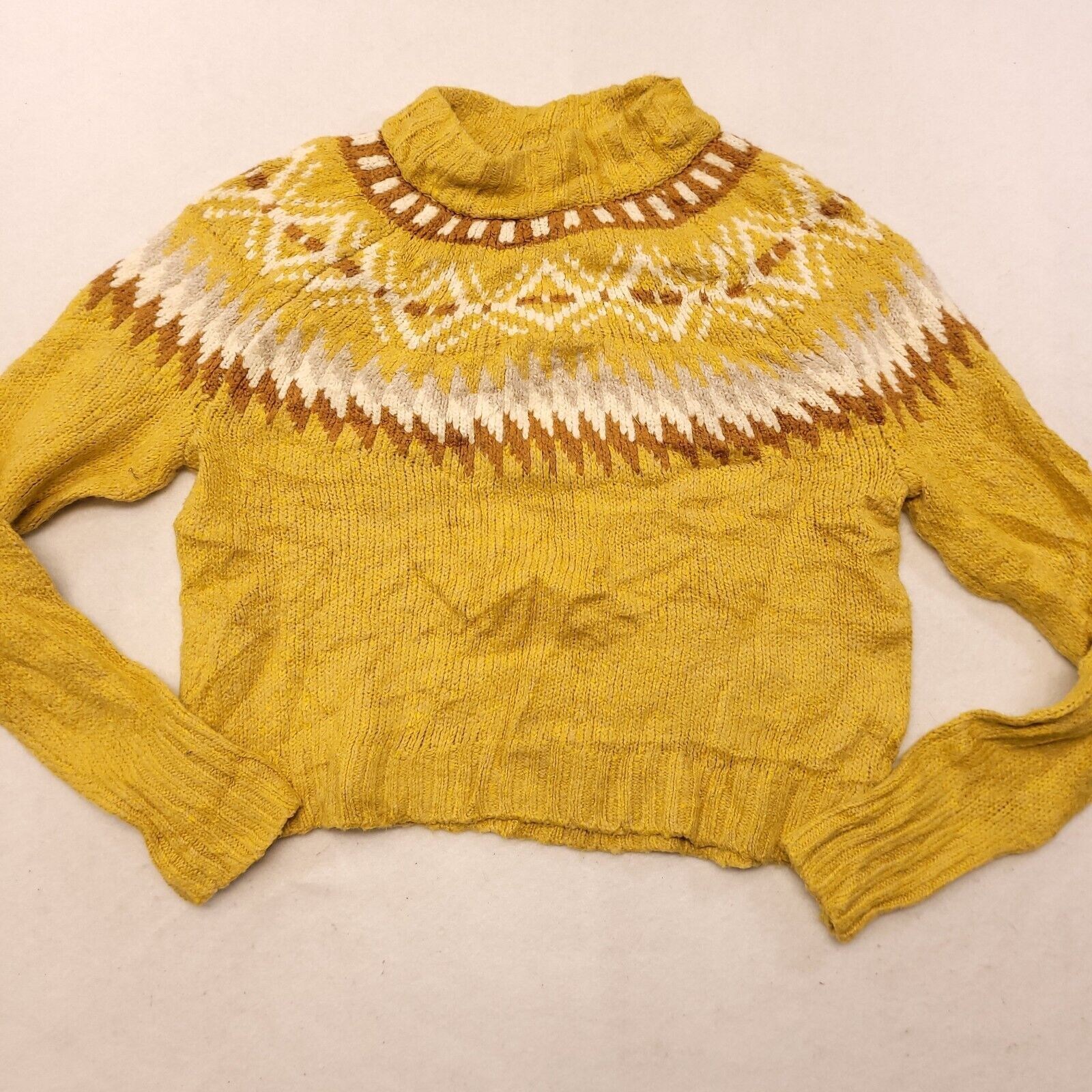 American Eagle Outfitters American Eagle Pullover Cotton Sweater Womens Size S Yellow Size S / US 4 / IT 40 - 2 Thumbnail