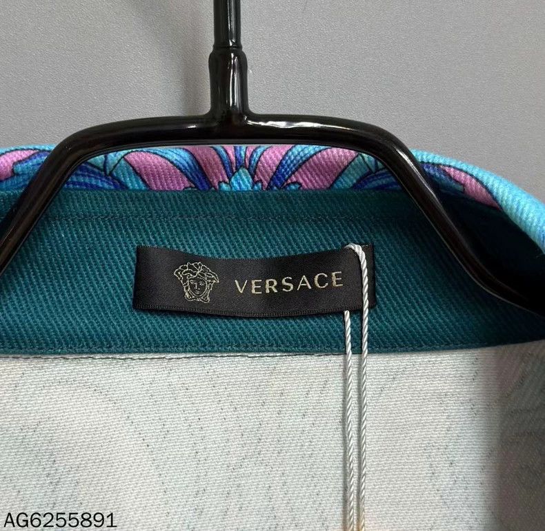 Versace Versace Baroque denim coat Size L / US 10 / IT 46 - 4 Thumbnail