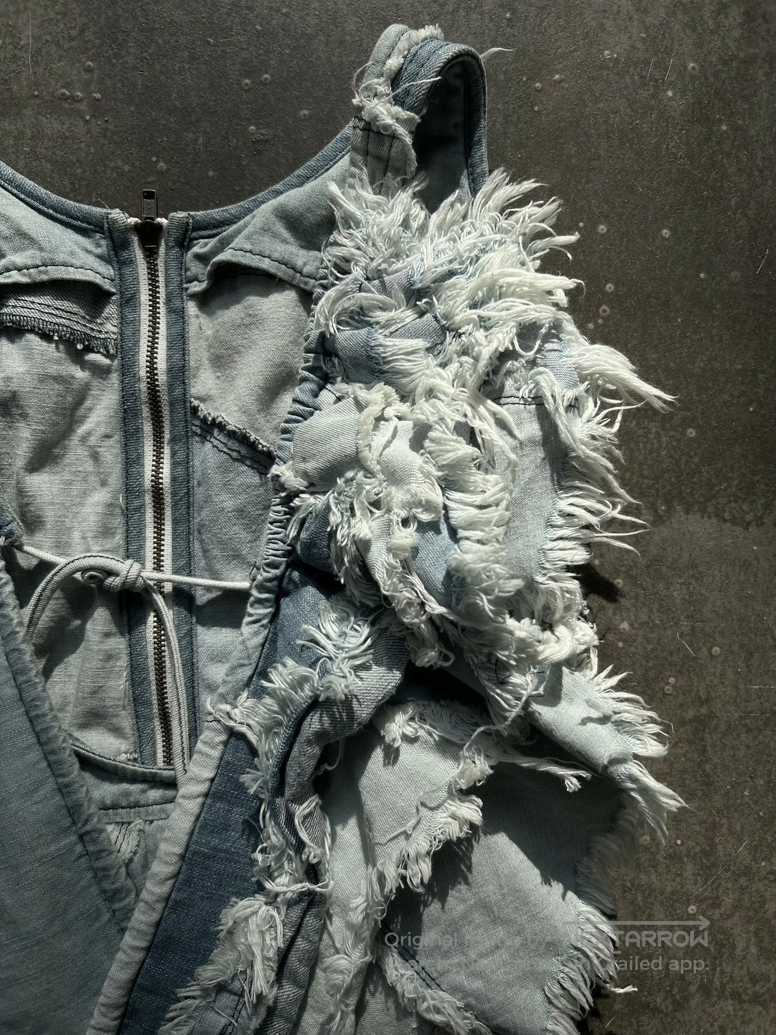 Nozomi Ishiguro Nozomi Ishiguro Distressed Denim Vest. Size US M / EU 48-50 / 2 - 3 Thumbnail