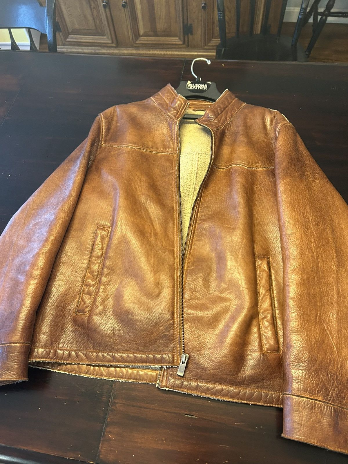 Scully Leather Brown western style racer leather jacket Size US L / EU 52-54 / 3 - 1 Thumbnail