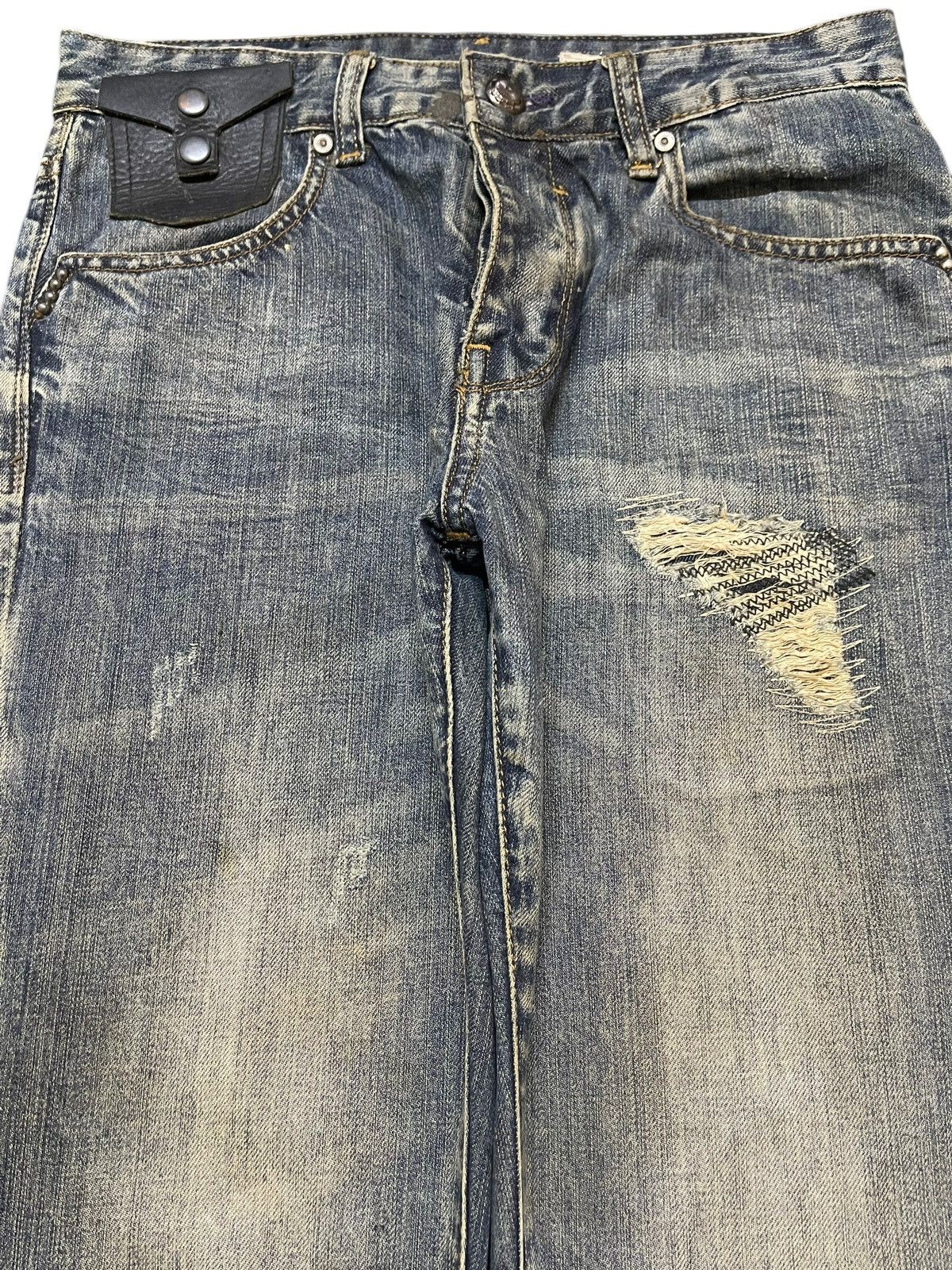 Replay Vintage Replay Blue Wash Distressed Style Jeans Size US 30 / EU 46 - 3 Thumbnail