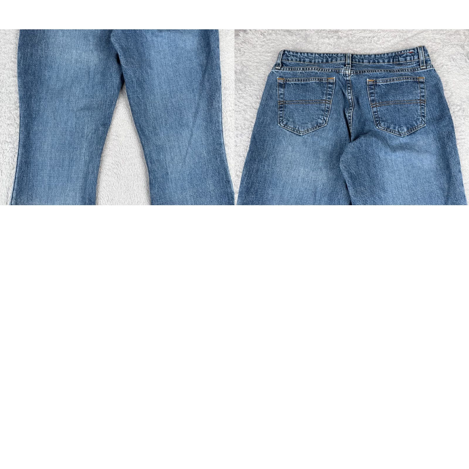 Denime Authentic Jeanswear Jeans Blue Denim Flared 30x31 100% Cotton Mid Rise Womens Jeanswear Buckle Bke Pair with Pockets Size 30" / US 8 / IT 44 - 10 Thumbnail