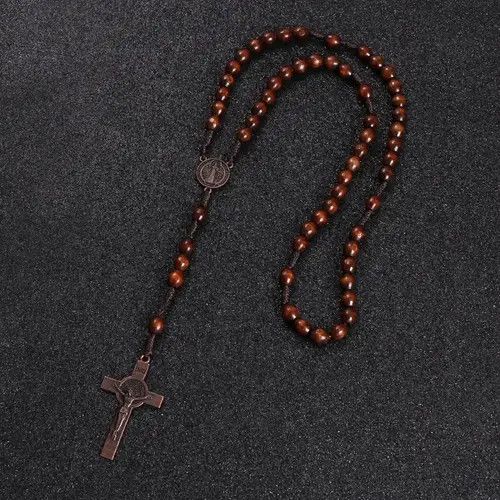 Jewelry Saint Benedict Rosary Necklace Chain Catholic Church Jesus Size ONE SIZE - 1 Thumbnail