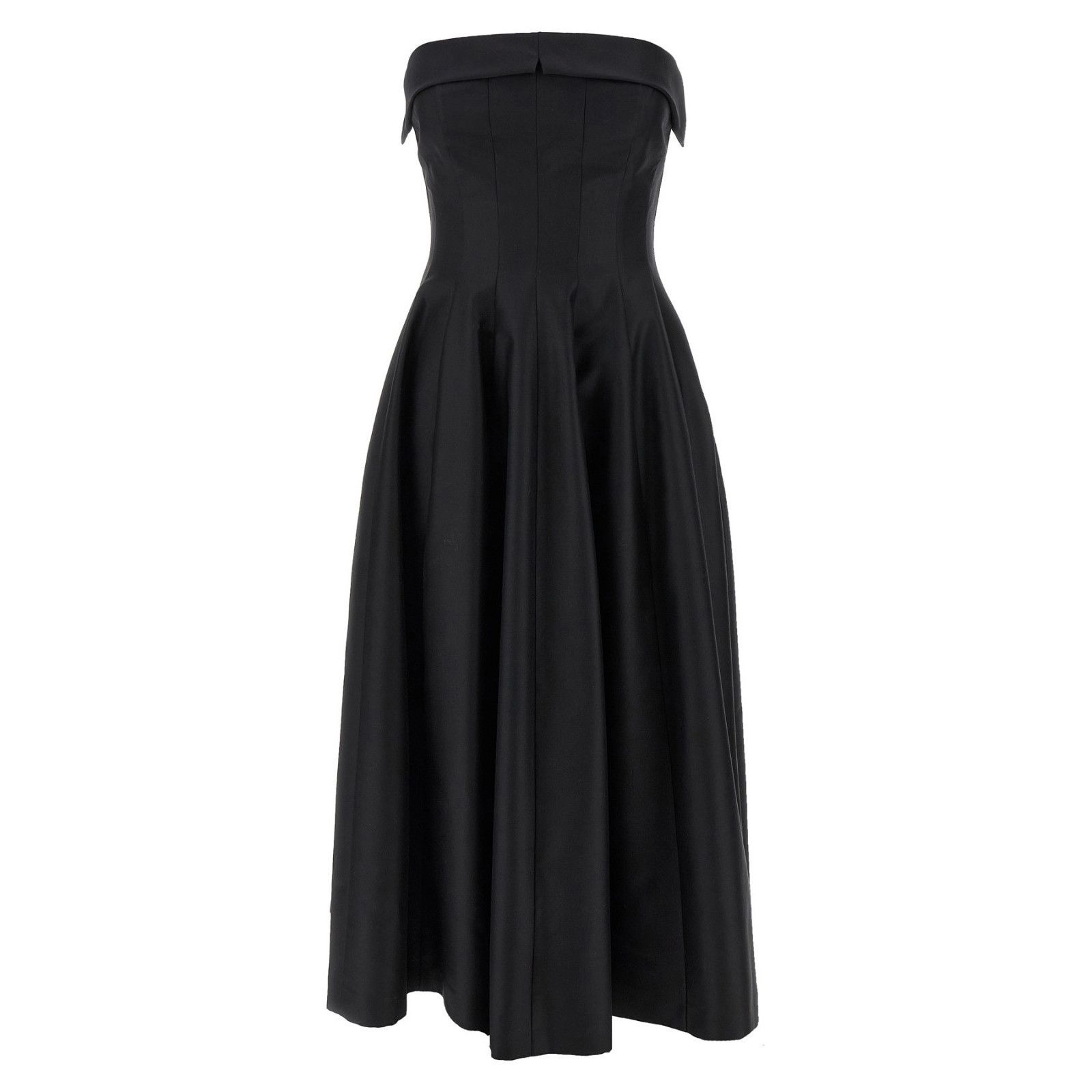 ALBERTA FERRETTI Off The Shoulder Black Wool Dress New & Aut