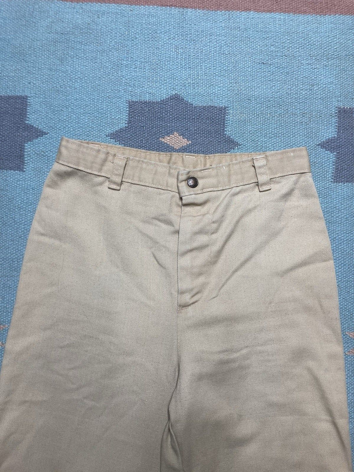Vintage 1970s bell bottom pants elephant flare hippie khaki 27x33 Size 27" / US 4 / IT 40 - 3 Thumbnail