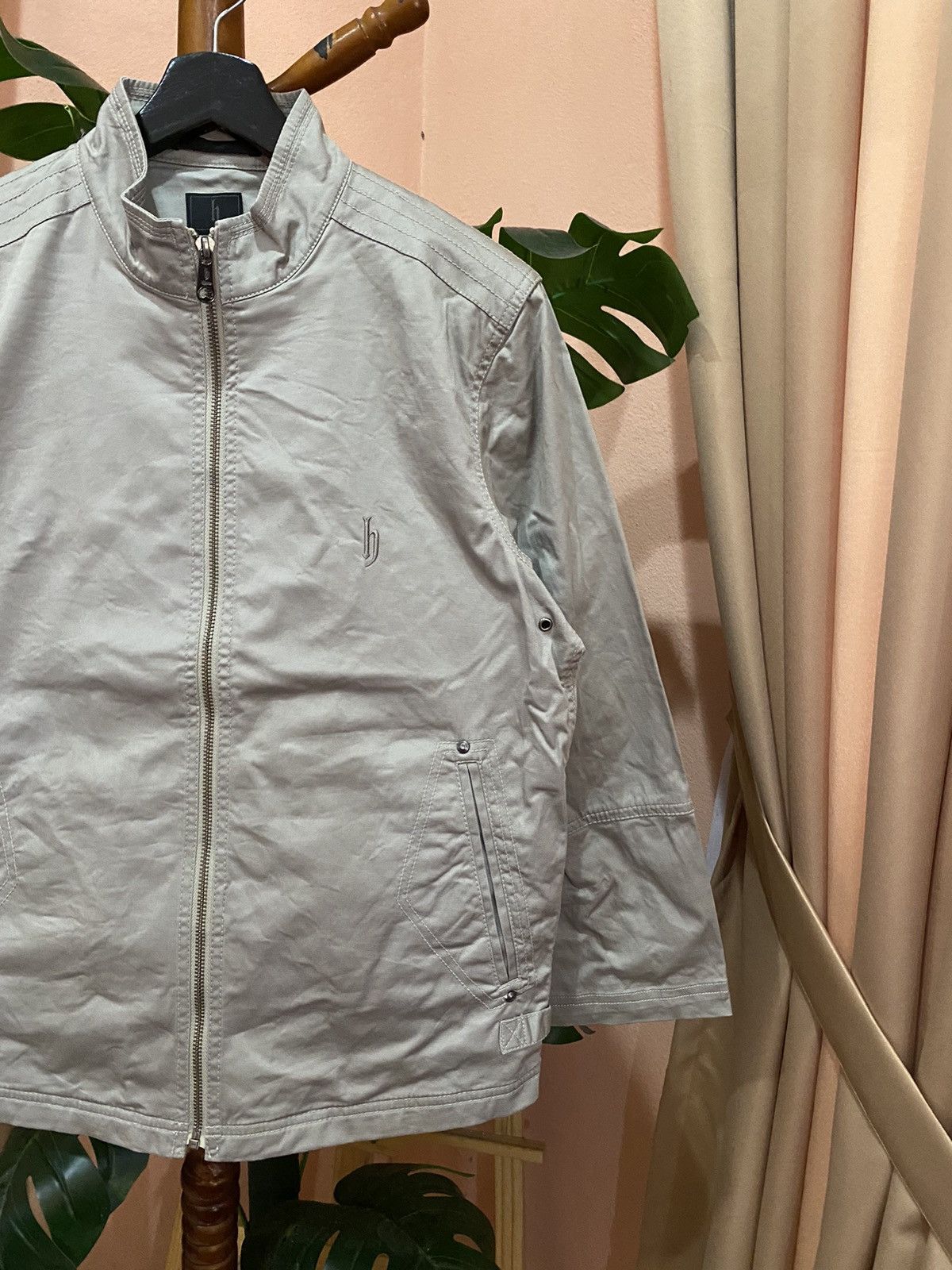 Japanese Brand Minimalist Beige Cotton-Blend Jacket by DJ Honda Size US M / EU 48-50 / 2 - 4 Thumbnail