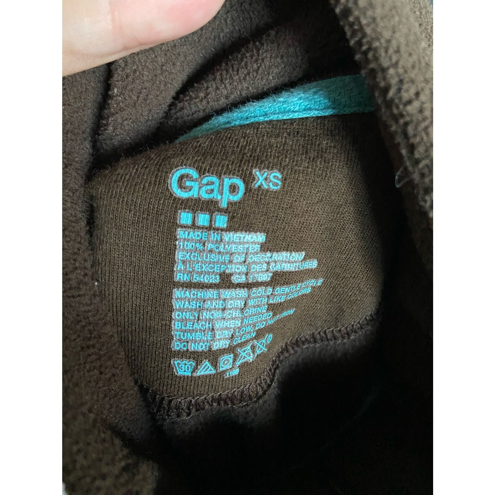 Gap Gap Womens Pullover Size XS Outlet Solid Brown Fleece Size XS / US 0-2 / IT 36-38 - 3 Thumbnail