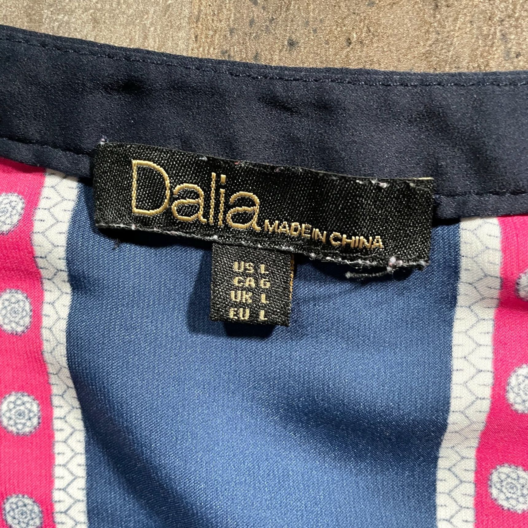 Vintage Dalia Tank Womens L Pink Floral Sleeveless V-Neck Basic Casual Size L / US 10 / IT 46 - 3 Thumbnail