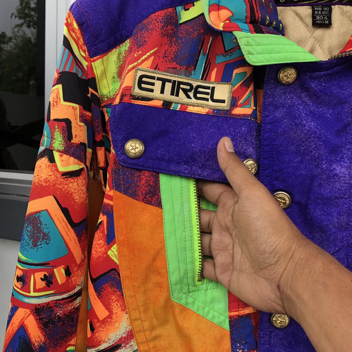 Japanese Brand Vintage ETIREL Racing Men’s Multicolour Ski Jacket Size US M / EU 48-50 / 2 - 3 Thumbnail