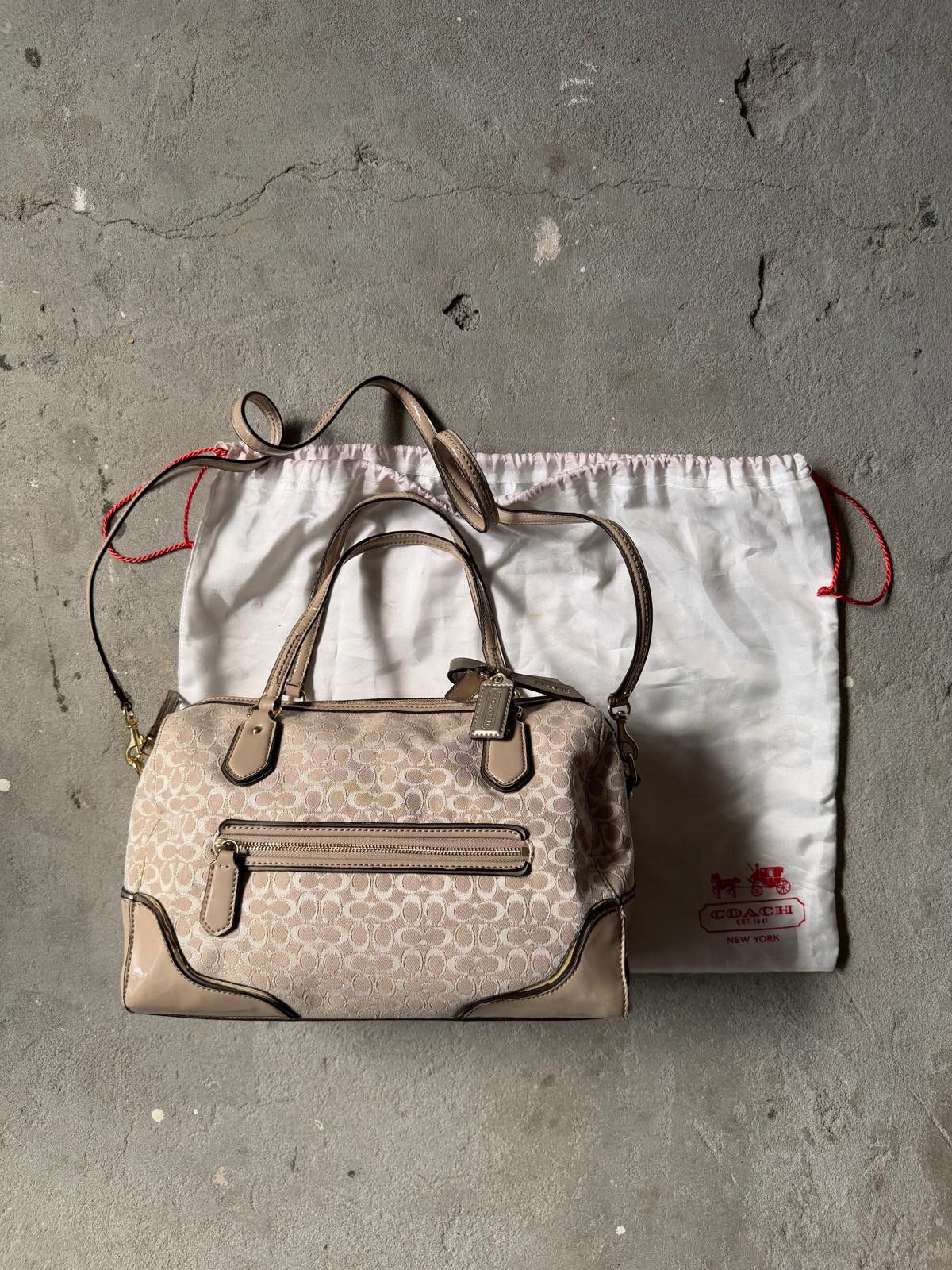 Coach Coach Signature Sparkly West Shoulder Bag Cream Size ONE SIZE - 1 Thumbnail