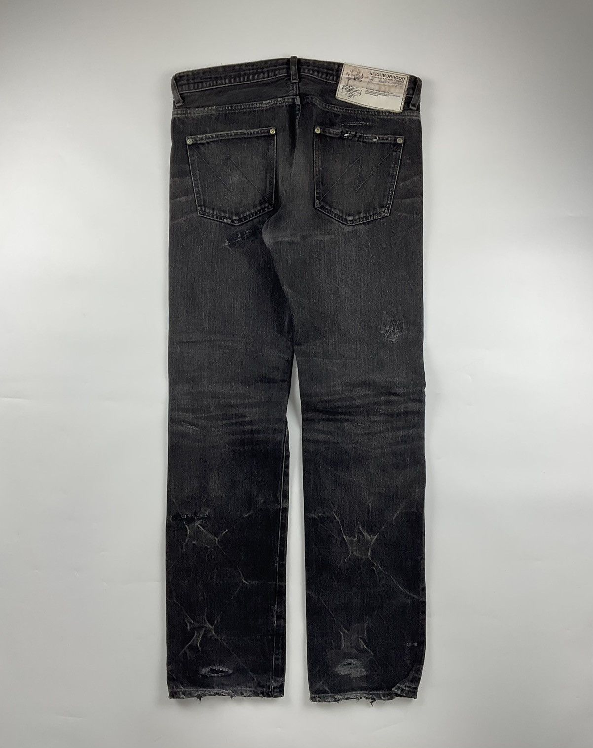 Neighborhood Neighborhood F/W'09 Black Icon Narrow Straight Denim Size US 34 / EU 50 - 2 Thumbnail