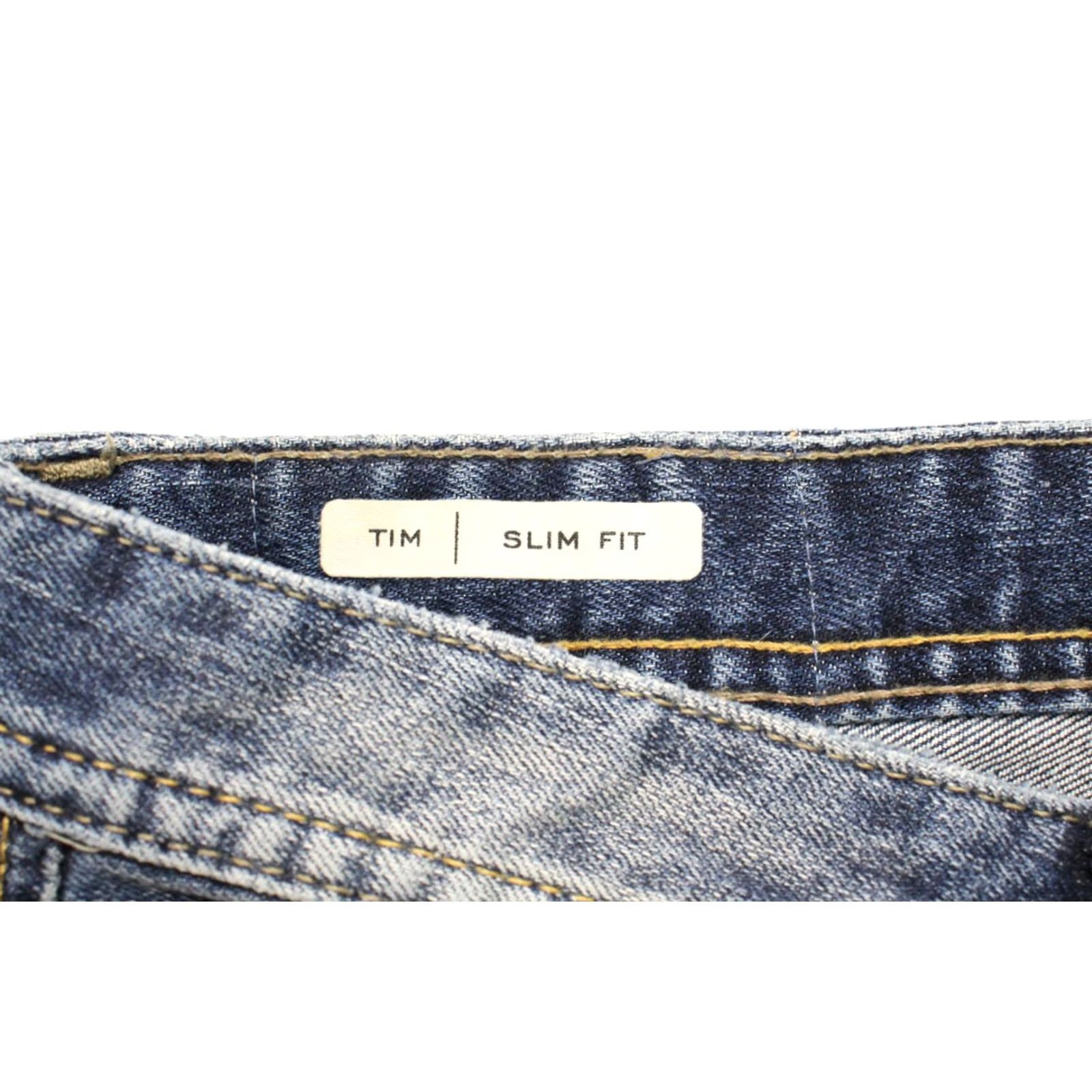 Jack & Jones JACK & JONES Tim Slim Fit Jeans Men's W30/L34 Blue Whiskers Faded Button Fly Denim Size US 30 / EU 46 - 6 Thumbnail