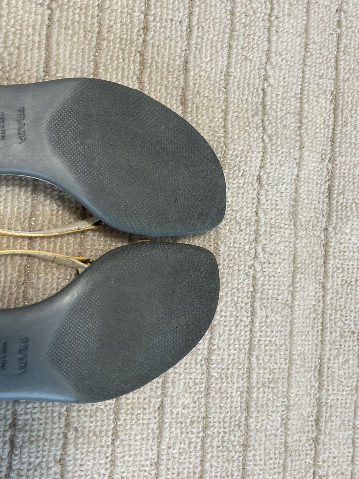 Prada Prada yellow kitten heel with silver plate Size US 6 / IT 36 - 4 Thumbnail