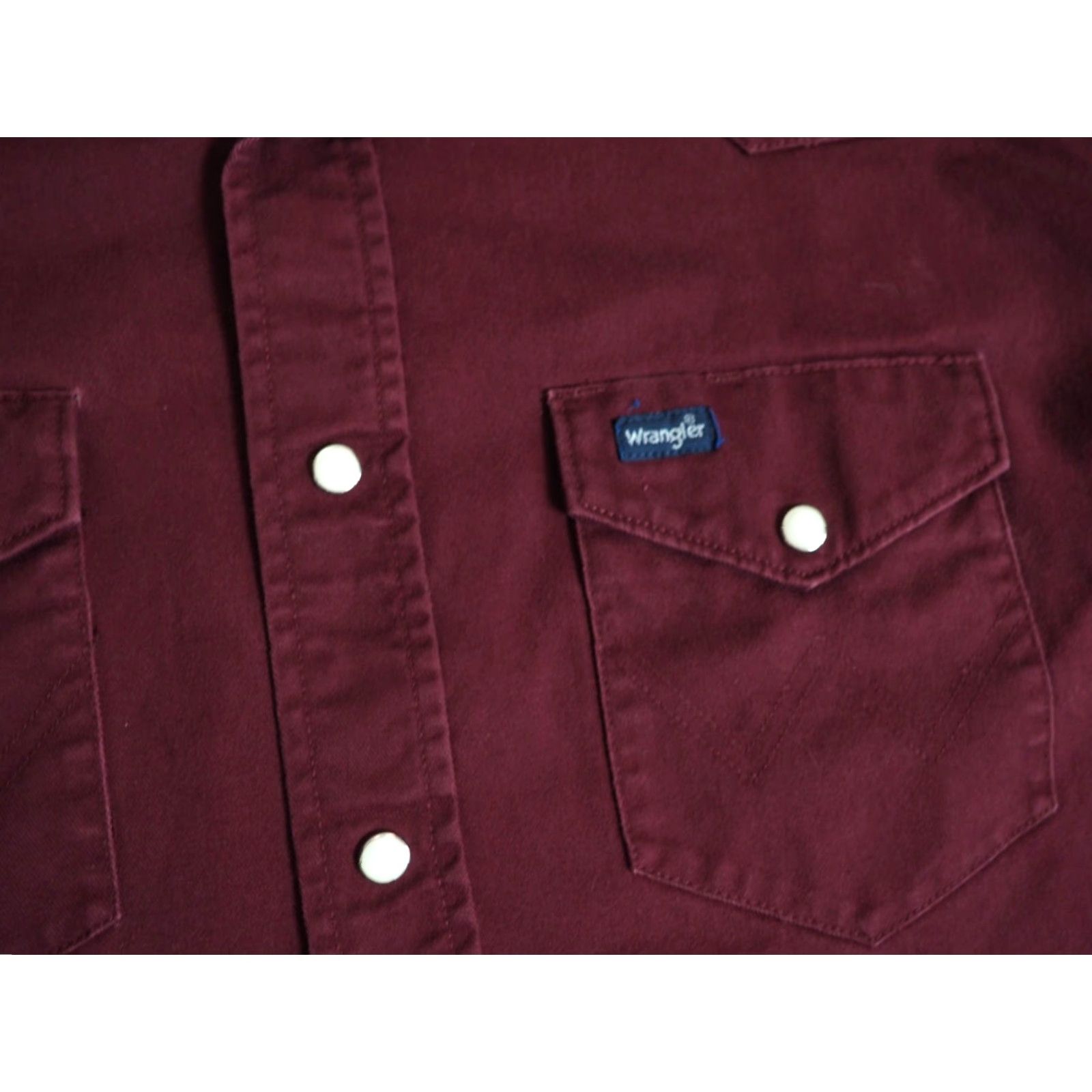 Wrangler VINTAGE Wrangler Western Shirt Mens L Red 1990s Cotton Pearl Snap Heavyweight Rockabilly Cowboy Size US L / EU 52-54 / 3 - 5 Thumbnail
