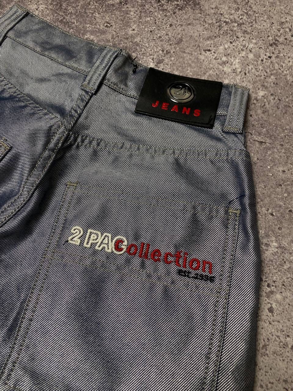 Japanese Brand × Vintage Vintage 2PAC Pants Jeans Silver Baggy Denim Y2k Size US 26 / EU 42 - 11 Thumbnail