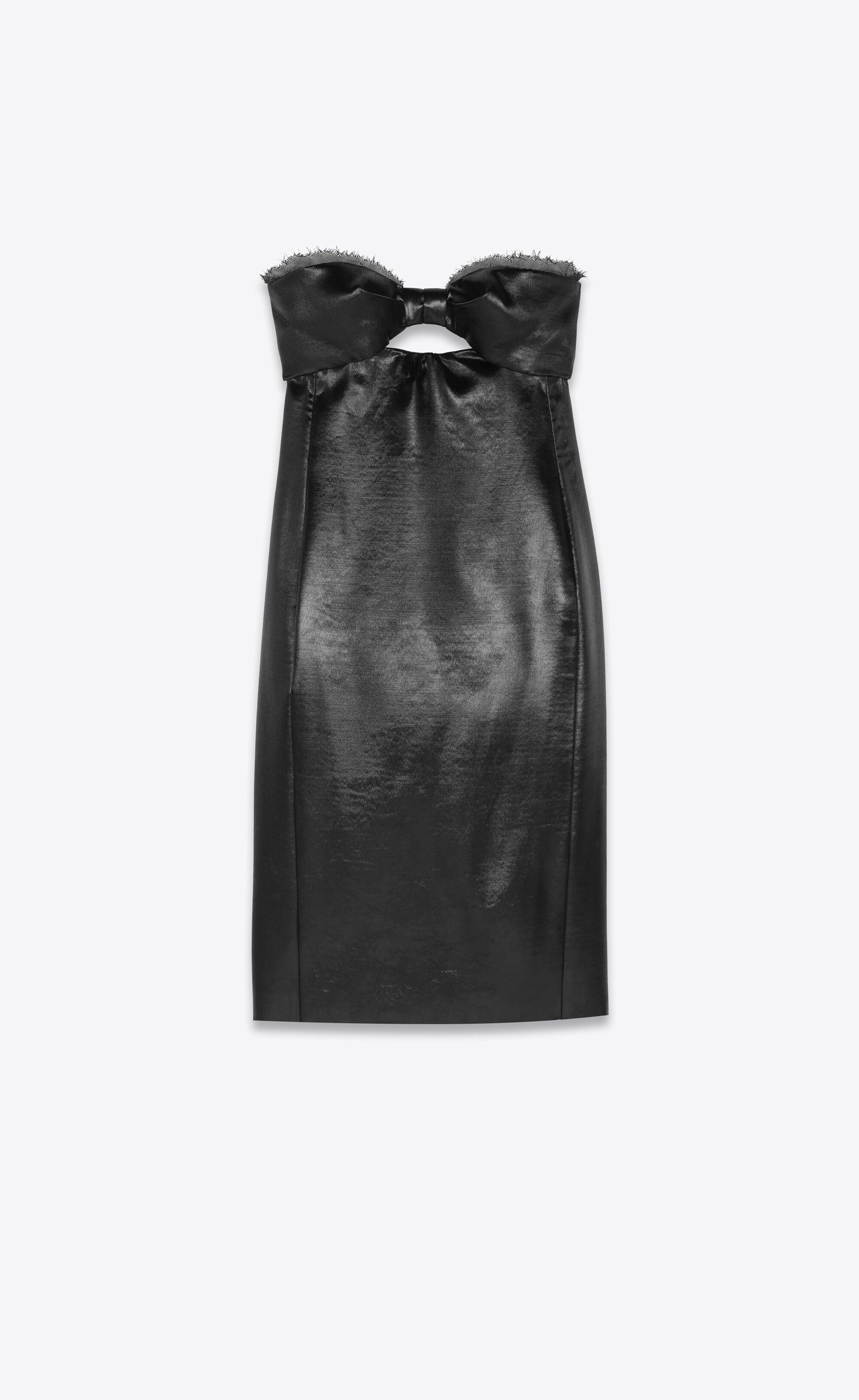 Saint Laurent Paris o1y0126 Mini Dress in Black Size M / US 6-8 / IT 42-44 - 1 Thumbnail