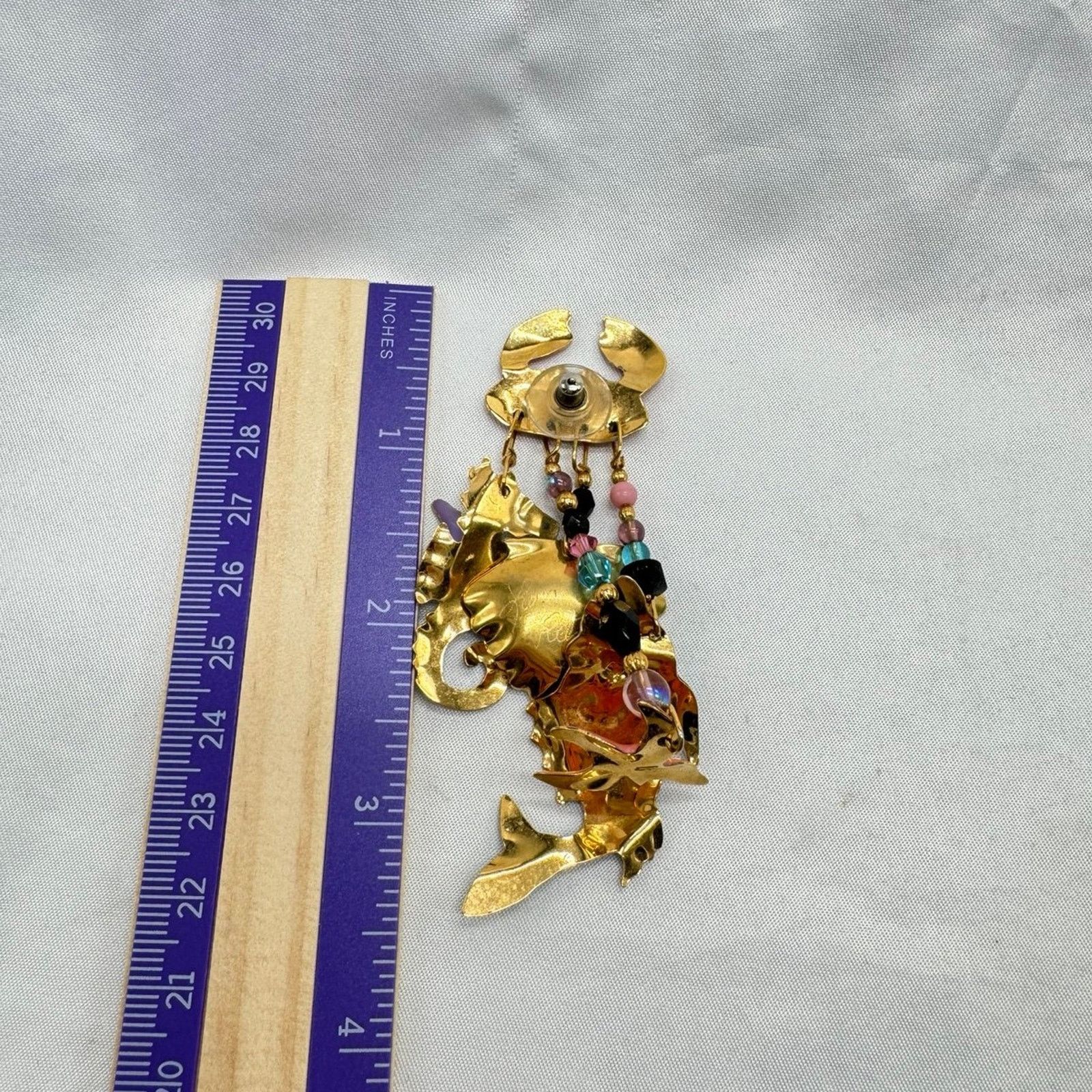 Other VTG! Rare! HTF! Lunch at the Ritz enamel earrings Size ONE SIZE - 7 Thumbnail