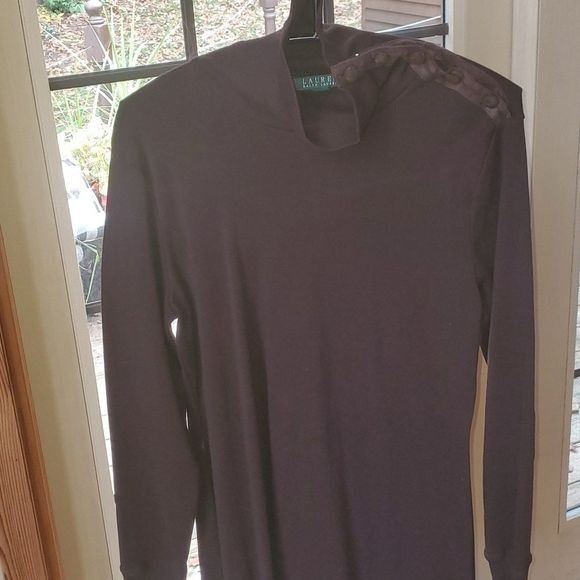 Lauren Ralph Lauren Lauren Ralph Lauren Long Sleeve Wrapped Buttoned Turtleneck Size XL / US 12-14 / IT 48-50 - 3 Thumbnail