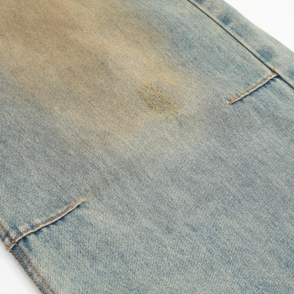 Japanese Brand × Vintage Men's punk trend loose straight washed distressed jeans Size US 32 / EU 48 - 5 Thumbnail