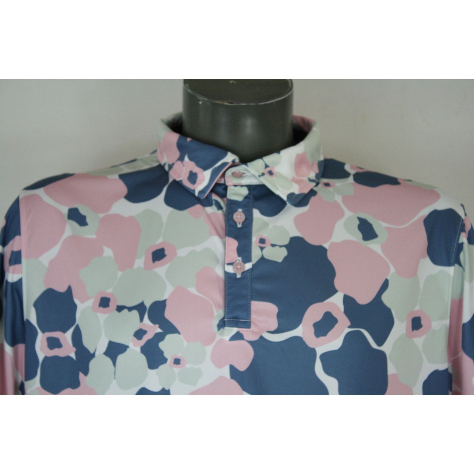 Golf le Fleur Swannies Golf Polo Shirt Performance Stretch Pink Blue Camo Size US XL / EU 56 / 4 - 2 Thumbnail