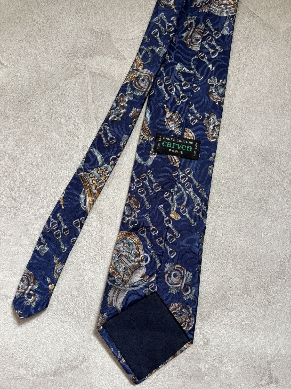 Carven × Vintage VINTAGE CARVEN PARIS HAUTE COUTURE PURE SILK TIE Size ONE SIZE - 4 Thumbnail