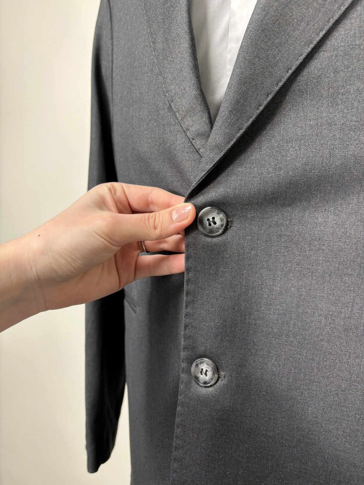 Other Linea Sartoriale Men’s Grey Super 150s Wool Blazer Jacket Size 42R - 6 Thumbnail