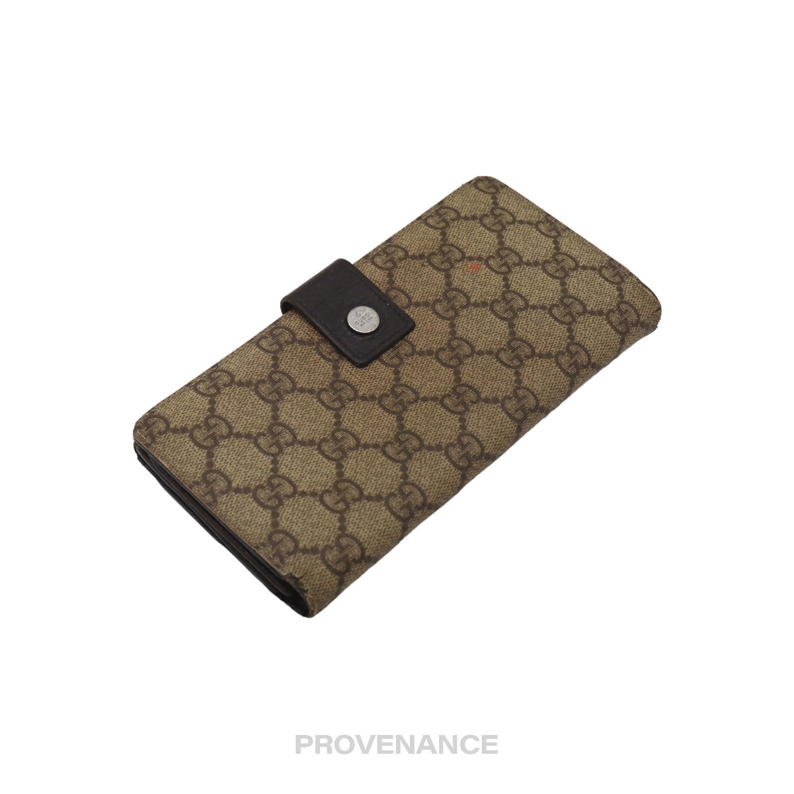 Gucci 🔴 Gucci Long Wallet - GG Supreme Brown Size ONE SIZE - 4 Thumbnail