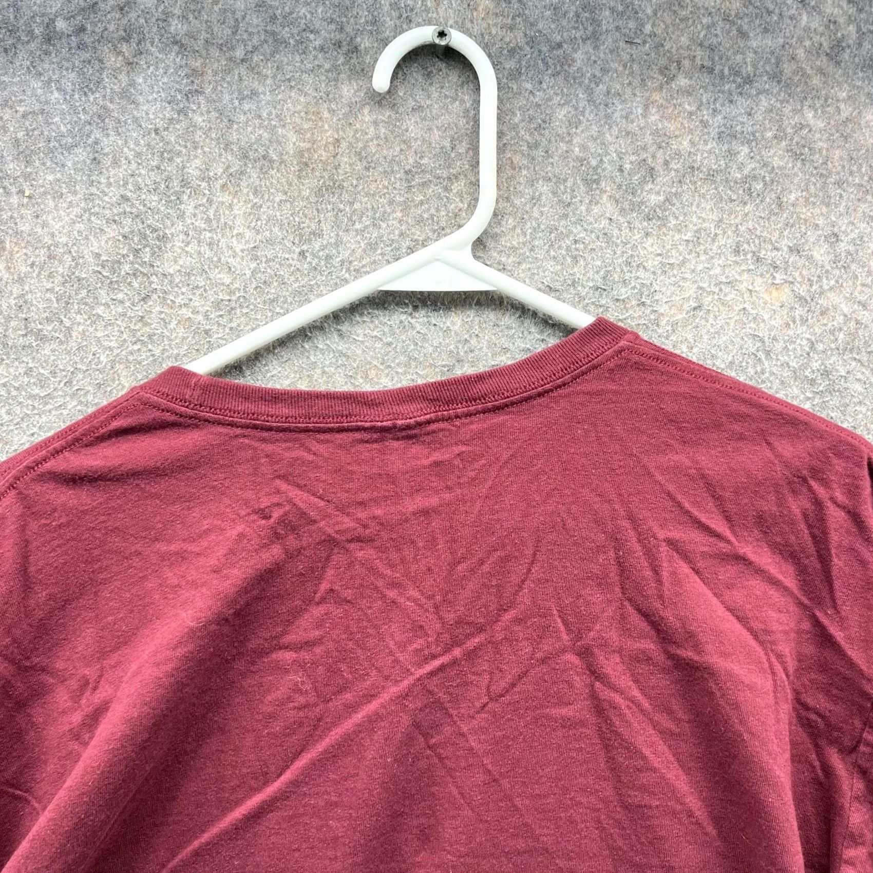 Vintage Columbia Shirt Mens XL Burgundy Long Sleeve Graphic Mountains Outdoor Cotton Tee Size US XL / EU 56 / 4 - 6 Thumbnail