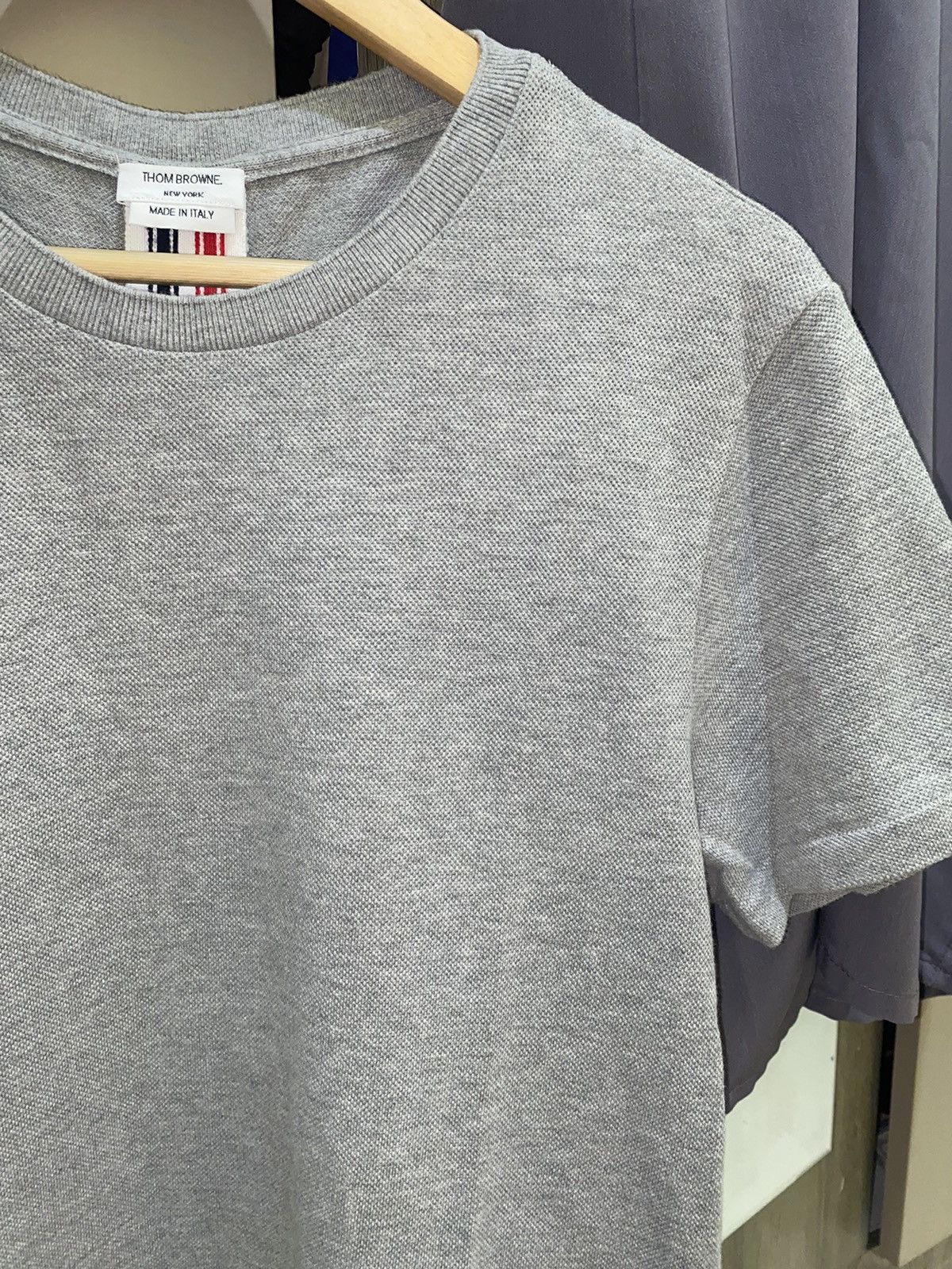 Moncler × Moncler Grenoble × Thom Browne Thom browne grosgrain loop back pique tshirt Size US L / EU 52-54 / 3 - 2 Thumbnail