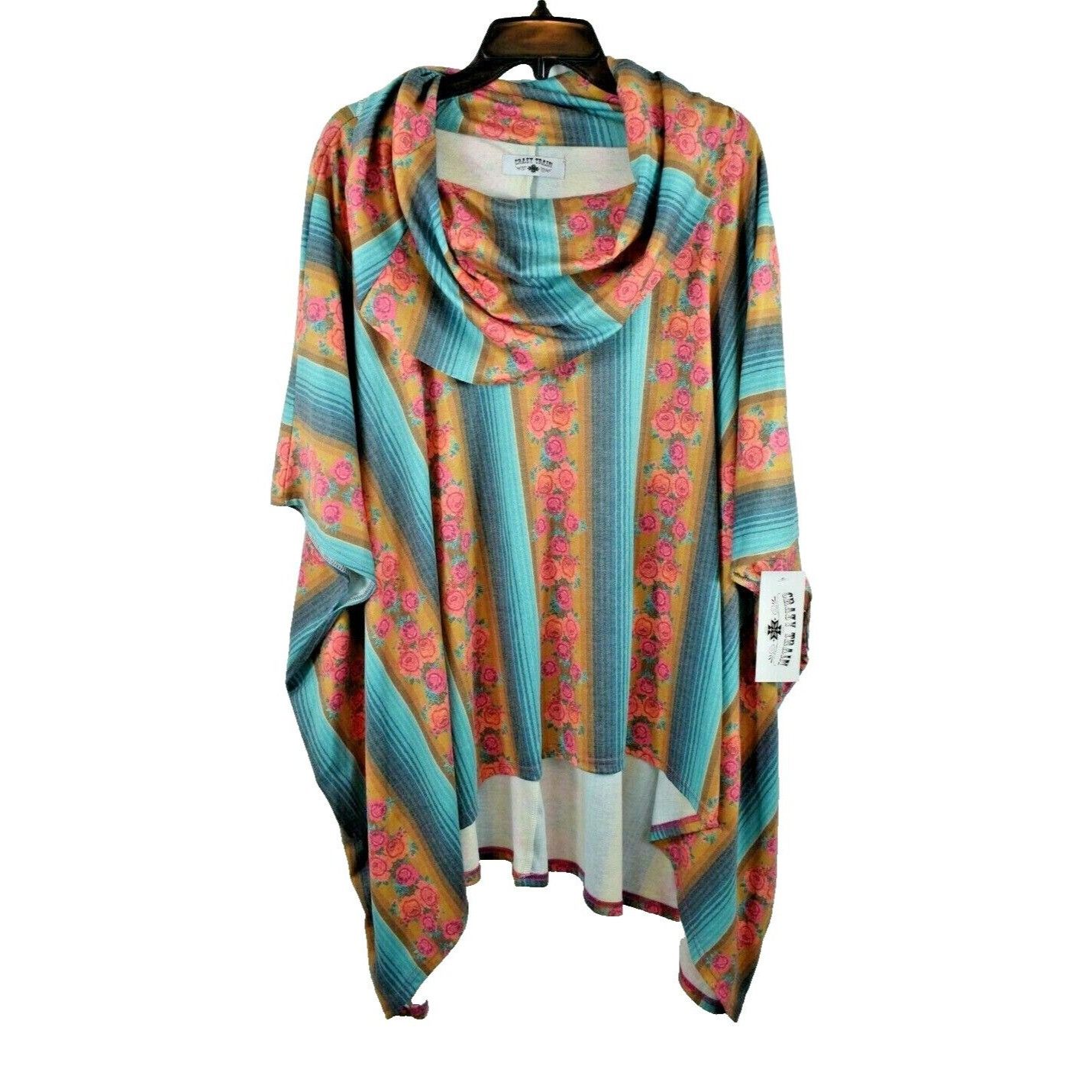 Other Crazy Train Womens Size One Size Plus Colorful Floral Pullov Size ONE SIZE - 1 Thumbnail