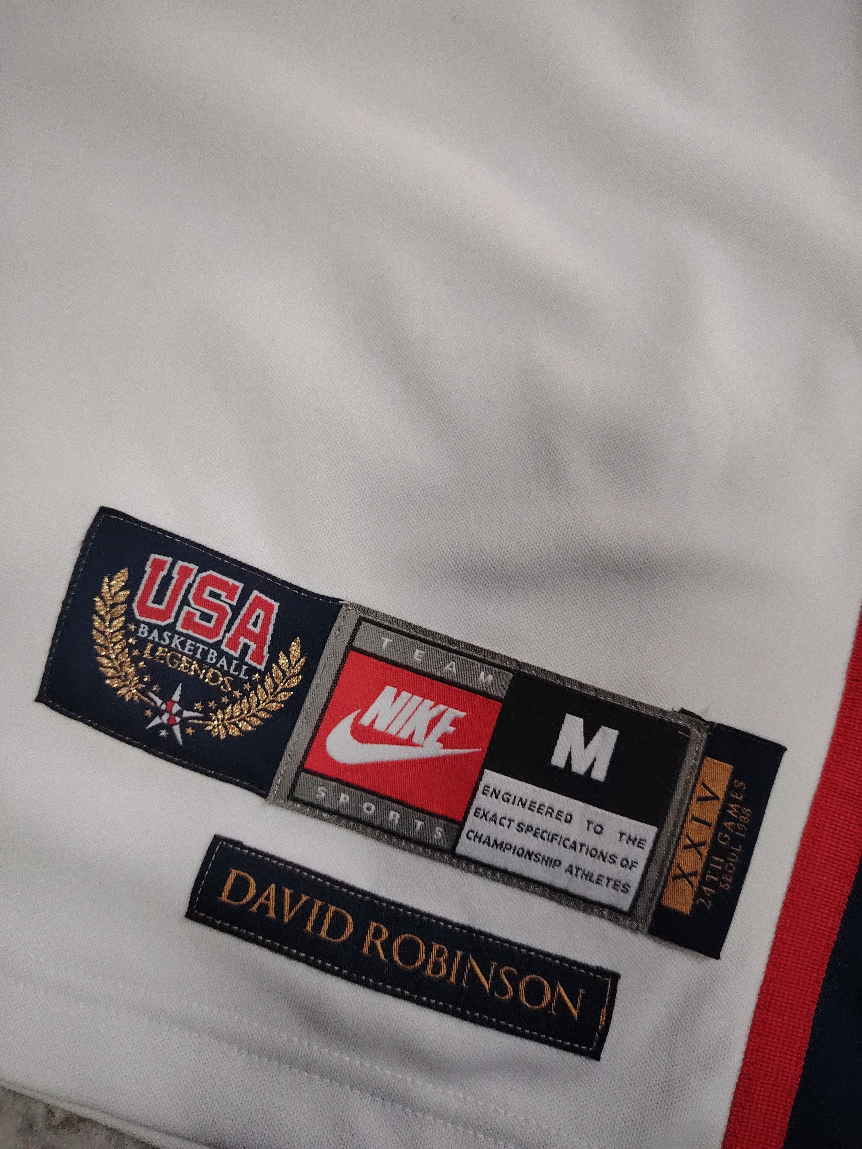 NBA Vintage Nike 1988 USA Olympics David Robinson Basketball NBA Size US M / EU 48-50 / 2 - 5 Thumbnail