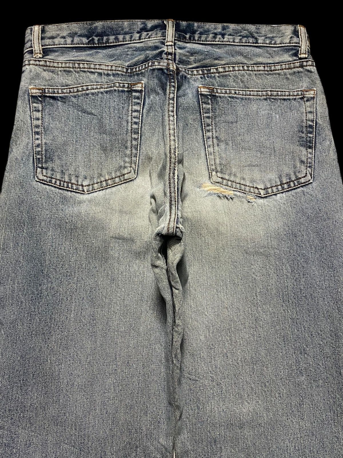 Japanese Brand Vintage Japanese Brands Grey & Blue Distressed Enough Baggy Size US 32 / EU 48 - 4 Thumbnail