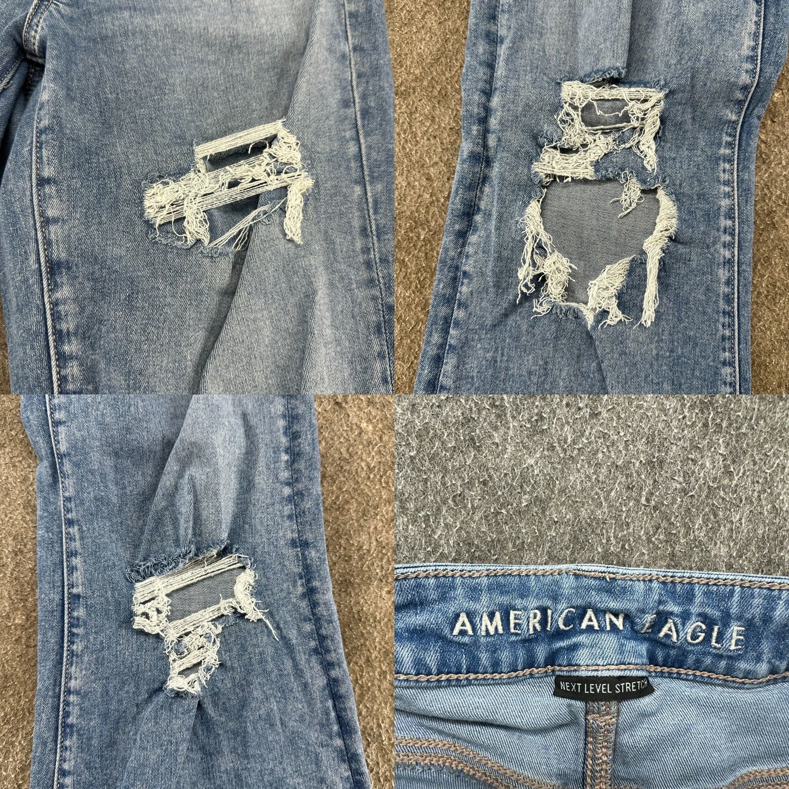 American Eagle Outfitters American Eagle Outfitters Jeans Womens 12 Blue Super Hi Rise Flare Stretch Distressed Regular 5-Pocket Denim Inseam 33 Size 34" / US 12 / IT 48 - 8 Thumbnail