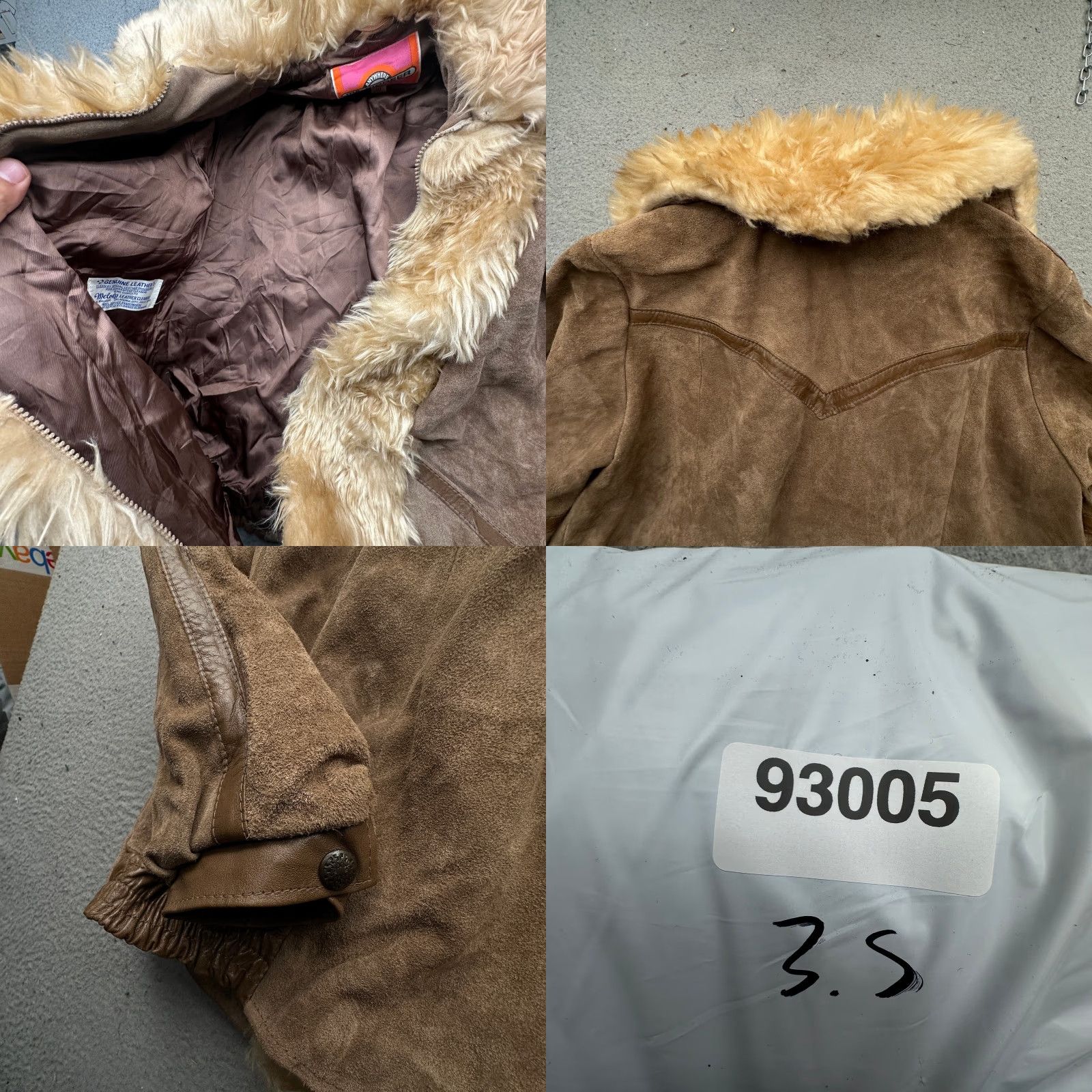 Vintage VINTAGE Ms Pioneer Suede Leather Jacket Coat Womens 10 Medium Real Fur Trim Brown Full Zip Size L / US 10 / IT 46 - 8 Thumbnail
