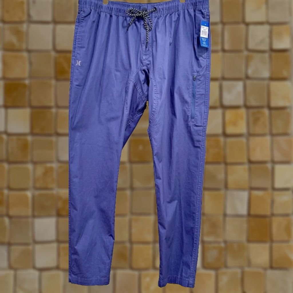 Hurley Hurley Pants Slim Drawstring Elastic 2XL Blue Men’s Pants Slim Straight Front Logo Casual Nike Size US 39 - 1 Preview