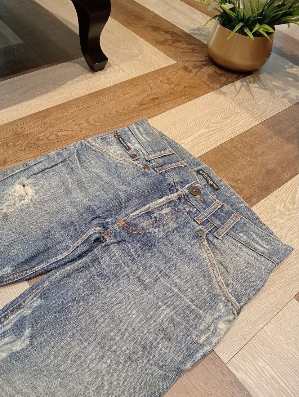 Dolce & Gabbana DOLCE & GABBANA BLUE DENIM DISTRESSED PANTS Size US 32 / EU 48 - 5 Thumbnail