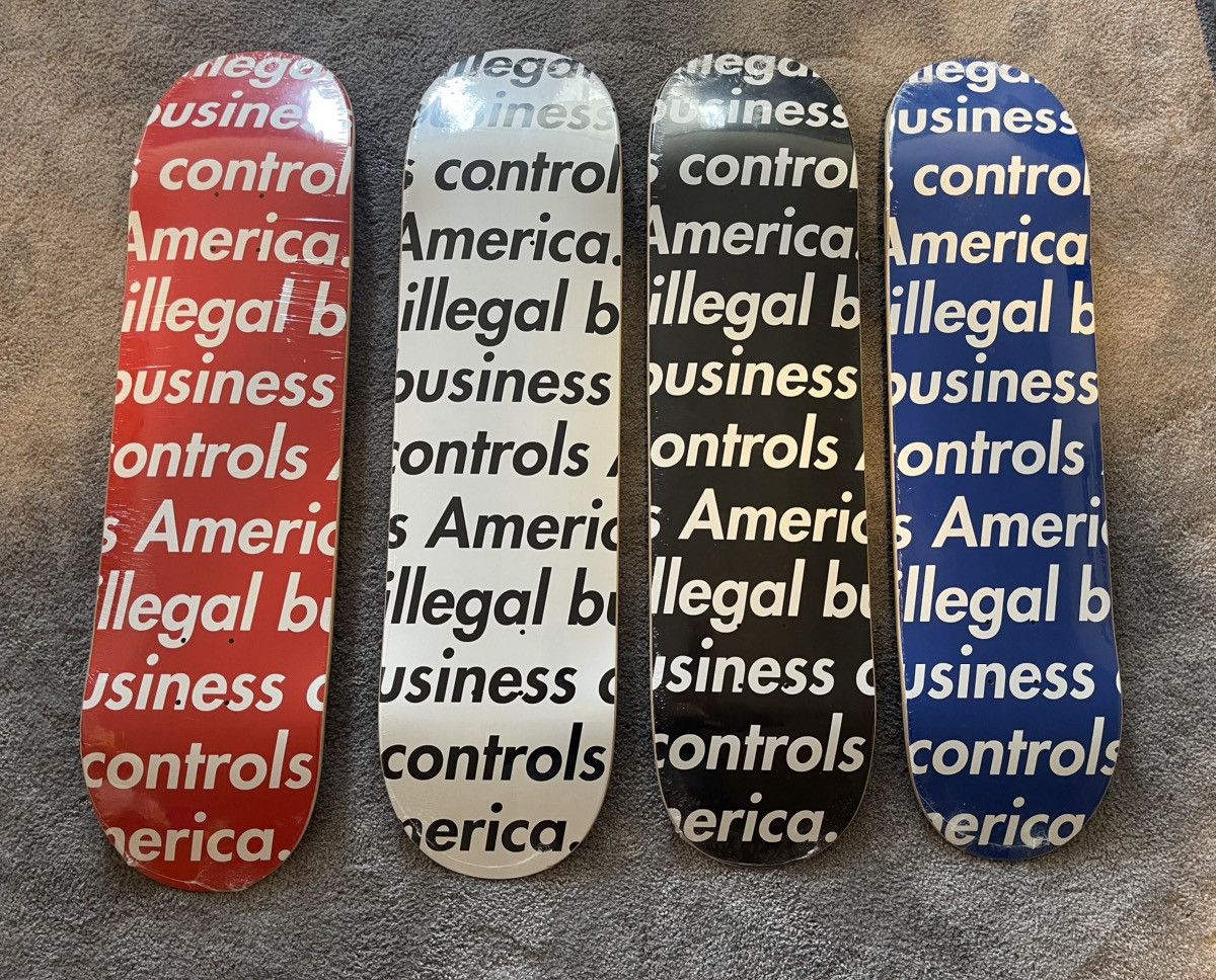 Supreme SUPREME ILLEGAL BUSINESS CONTROLS AMERICA SKATE BOARD SET 4 Size ONE SIZE - 1 Thumbnail