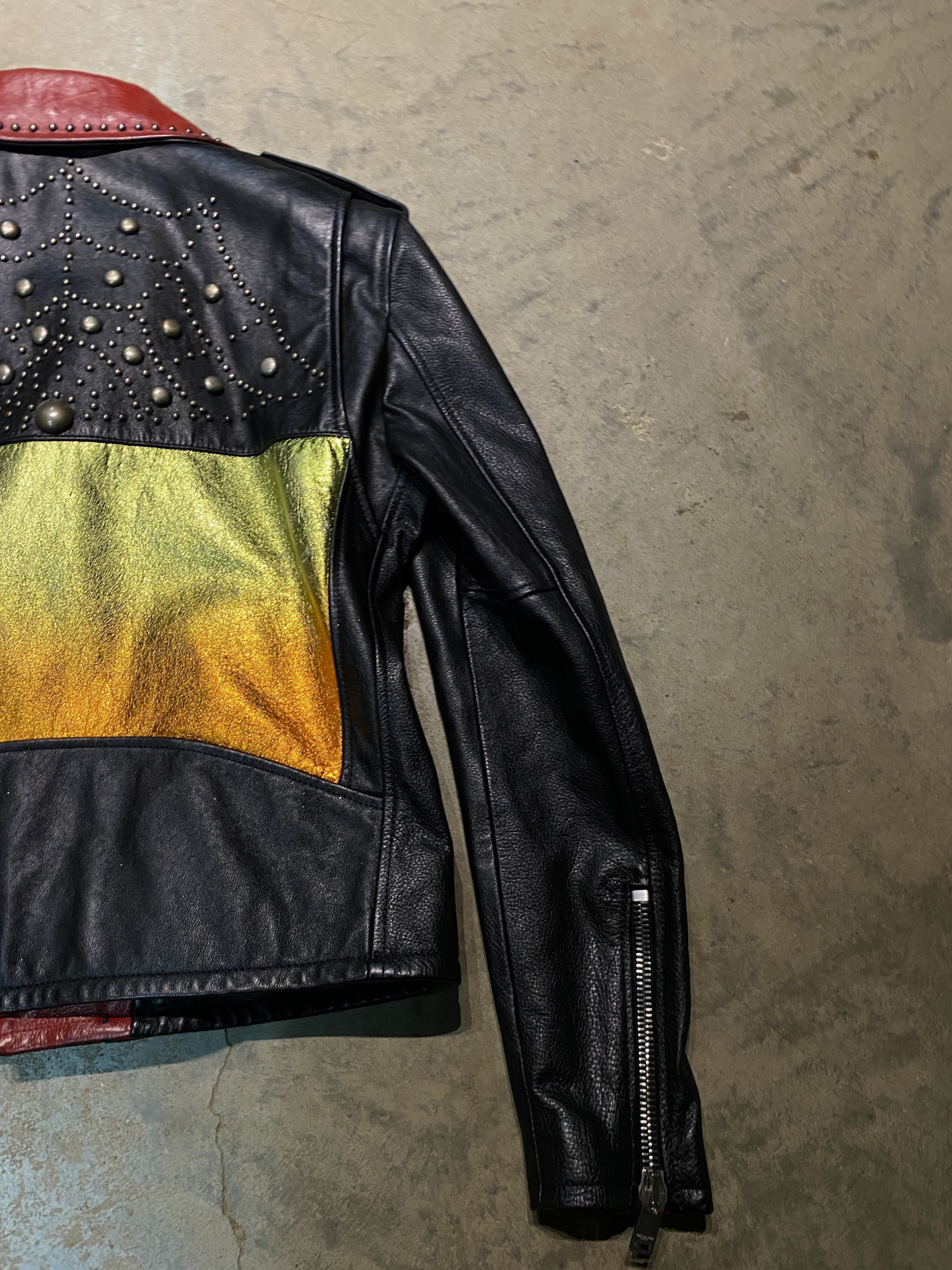 Saint Laurent Paris SLP SS16 "Surfsound" Degradé Sunset L17 Leather Jacket Size XS / US 0-2 / IT 36-38 - 5 Thumbnail