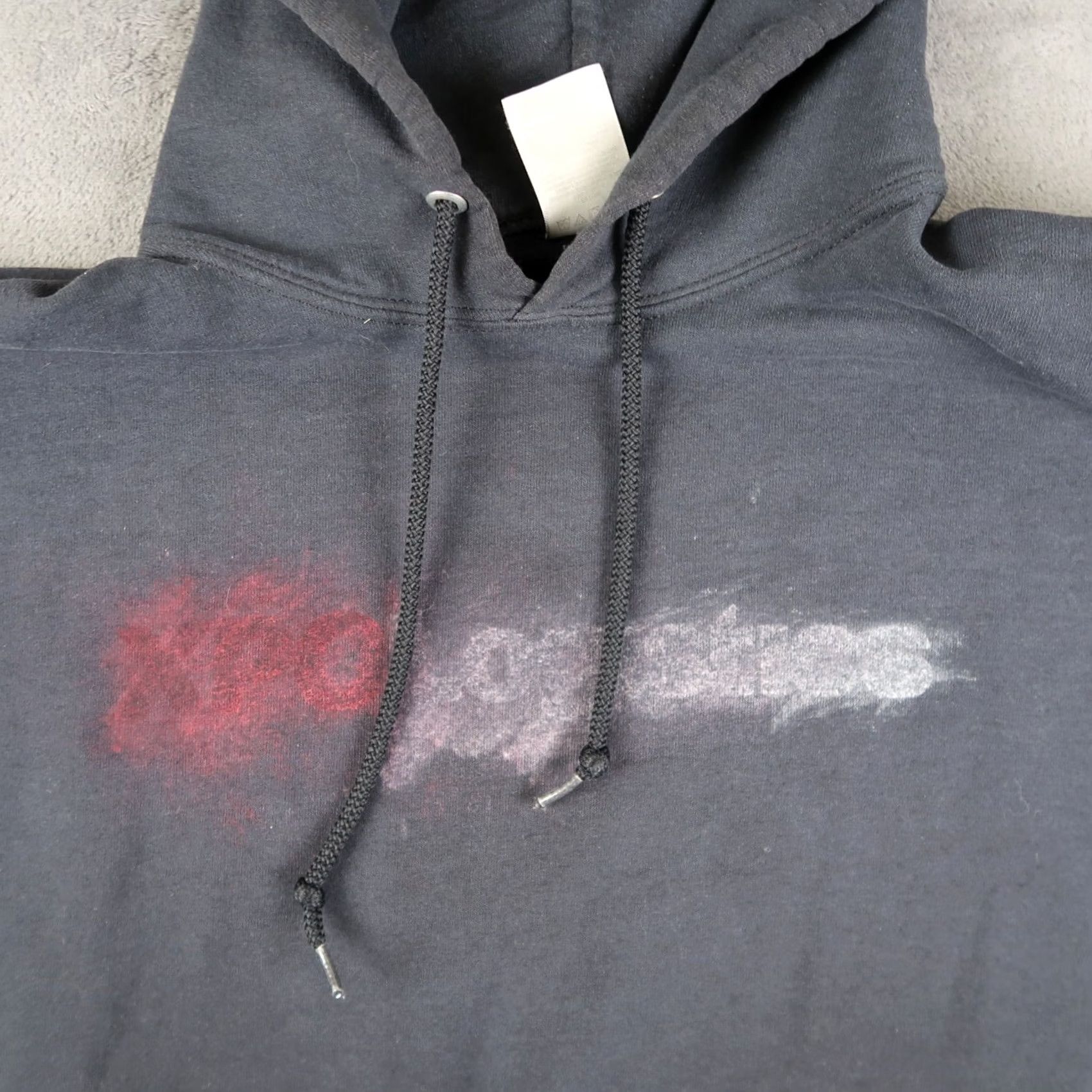 Vintage VINTAGE Xpo Logistics Black Hoodie Sweatshirt XL XLarge Distressed Logo Graphic Print Mens Hooded Pullover Size US XL / EU 56 / 4 - 3 Thumbnail
